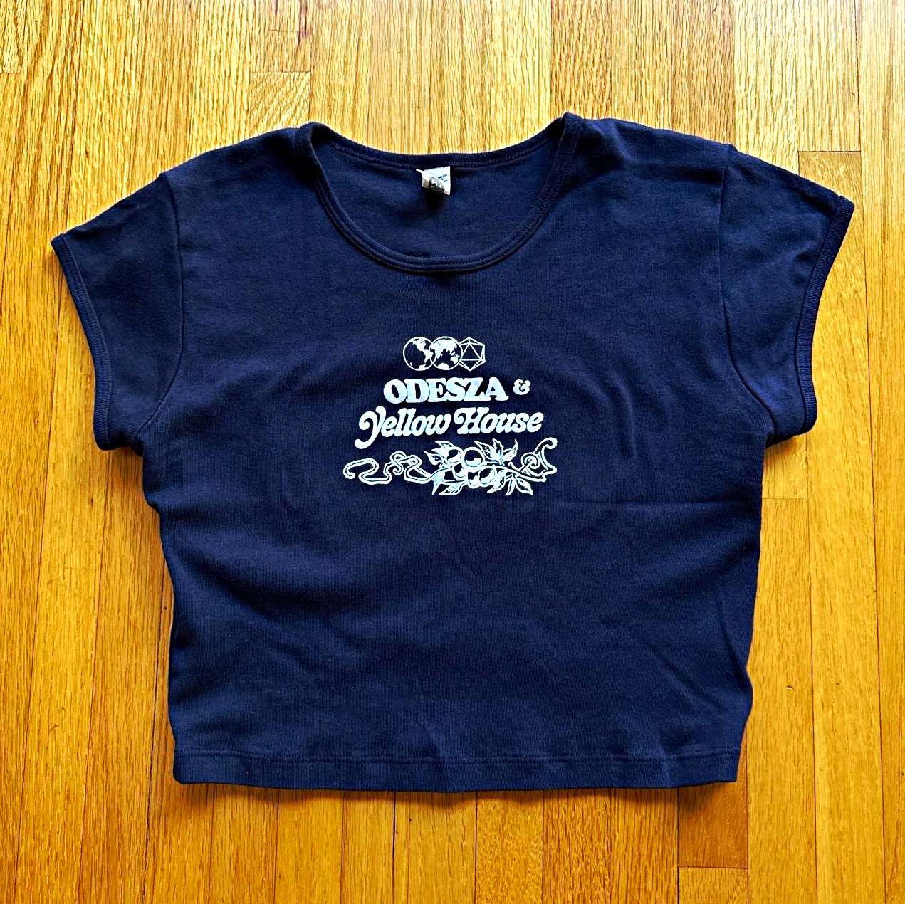 Odesza & Yellow House Flaws in Our Design – LA Apparel Navy Blue crop top
