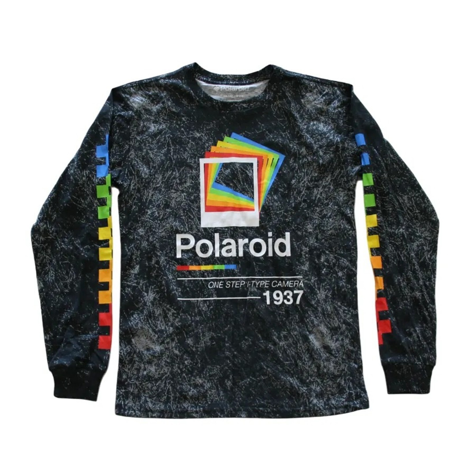 Mad Engine Polaroid Junior Women’s Long Sleeve Graphic Print T-Shirt NWT