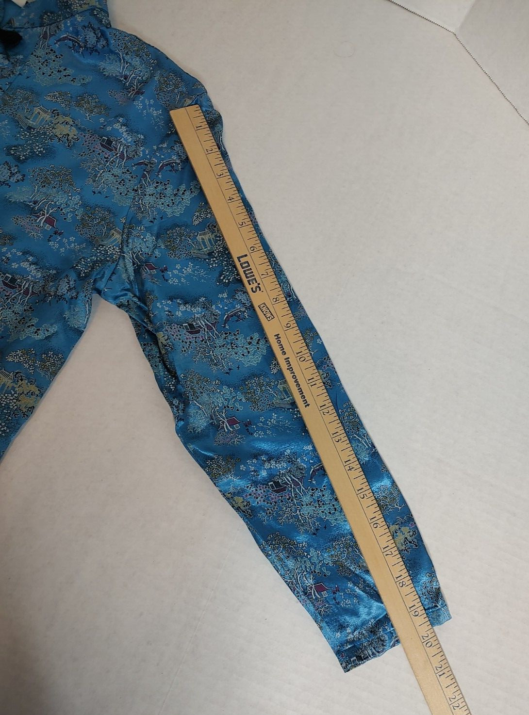 Vtg 90’s Shirt Asian Mandarin Collar Frog Closure Womens Petite/Large Notations