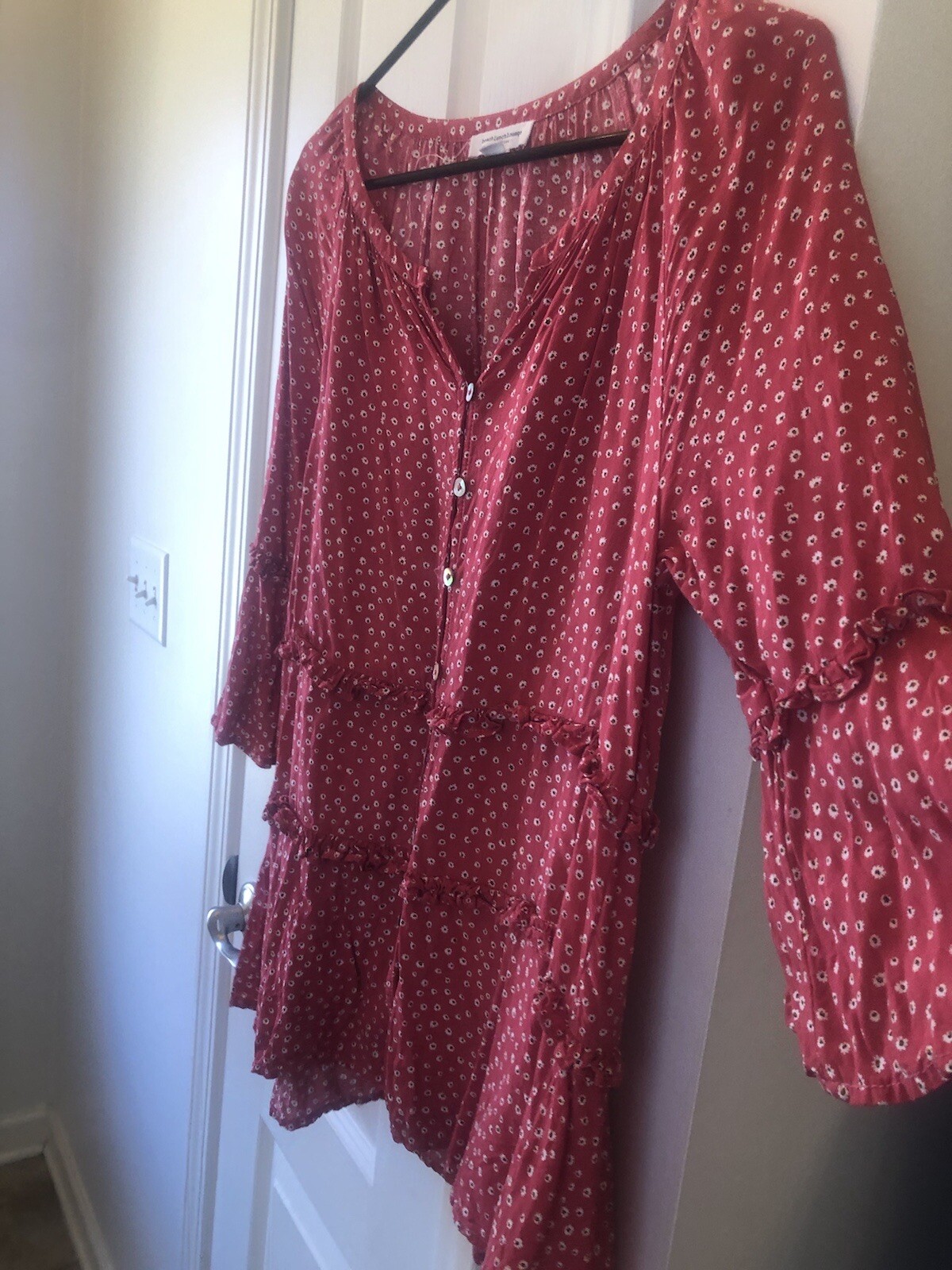 Beach Lunch Lounge XS Top Blouse Boho Festival Spring Summer Floral