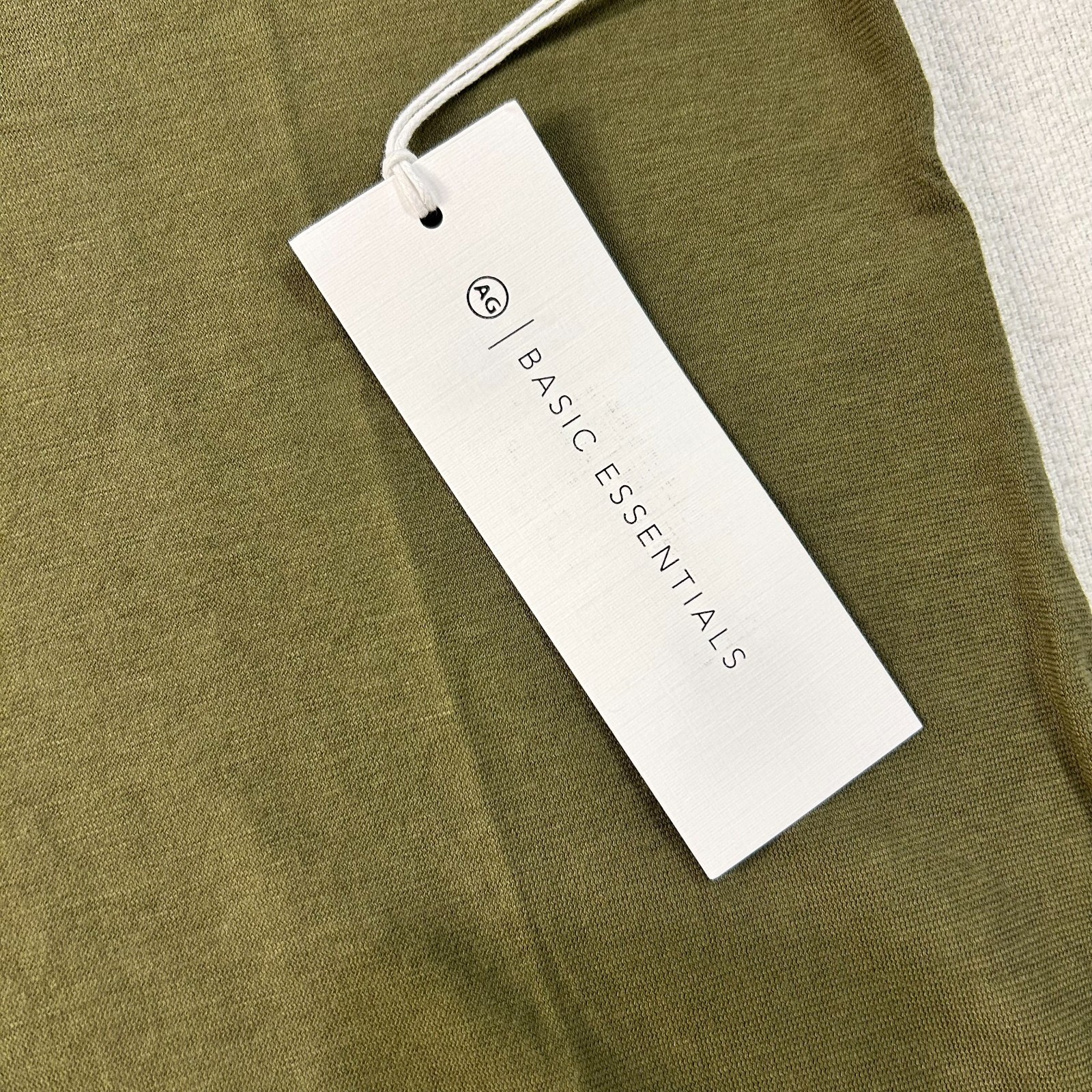 AG Adriano Goldschmied Olive Green Scoop Neck Tee Shirt Women’s XS NWT