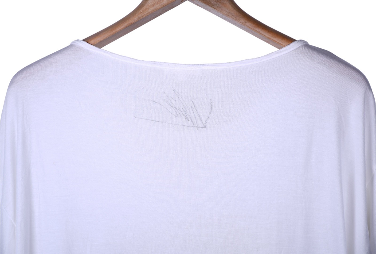 ESCADA Emral White Graphic Tee Mid Century Fashion Photo Print Portrait Women M
