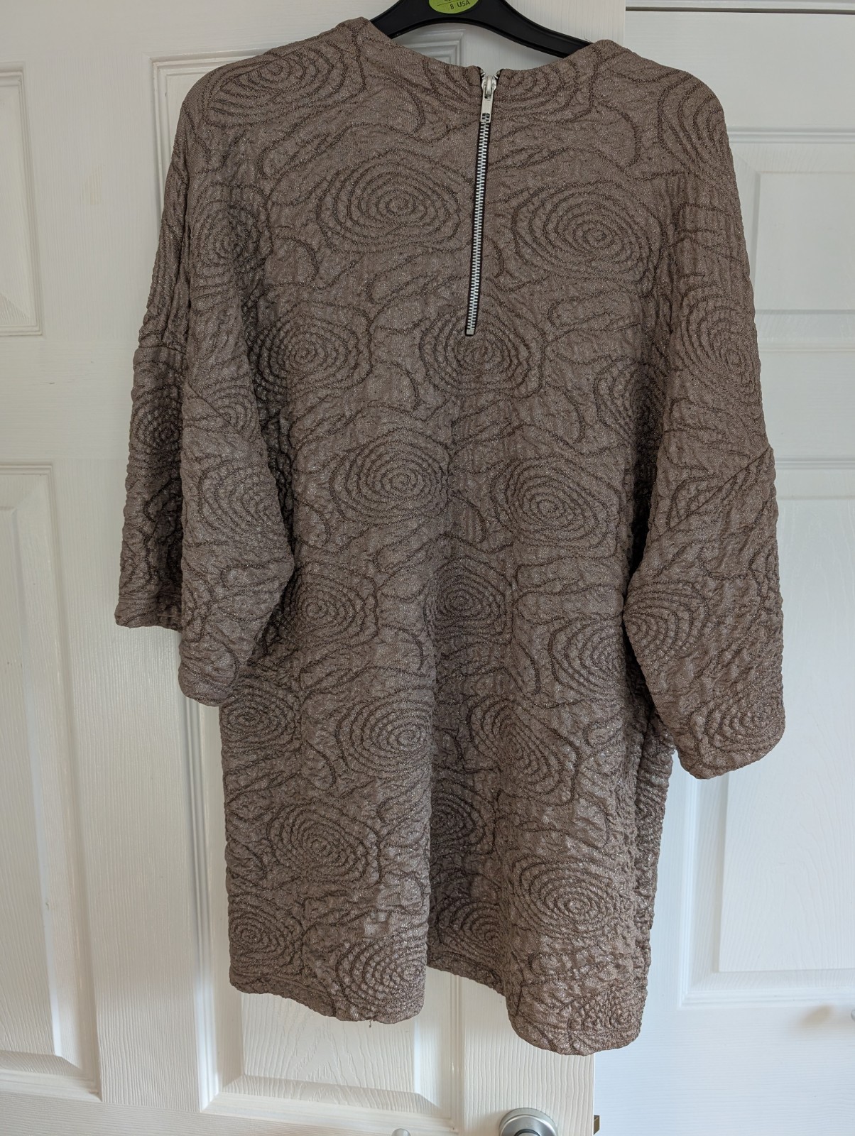 Zara Special Edition Bronze Metallic Style Rose Embossed Texture Soft Top Medium