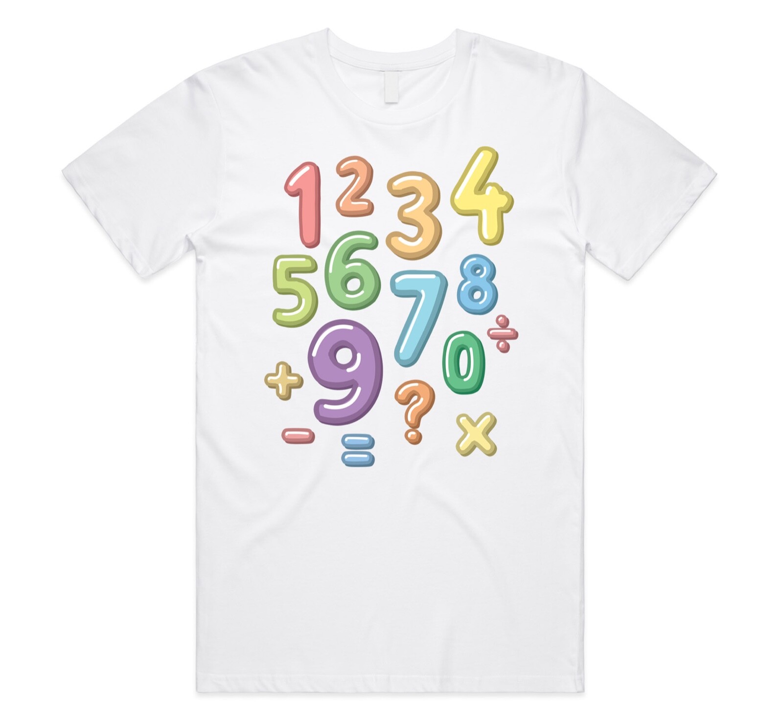 Maths Day T-shirt Tee Funny Number Symbols School Children’s Kids Tee Top