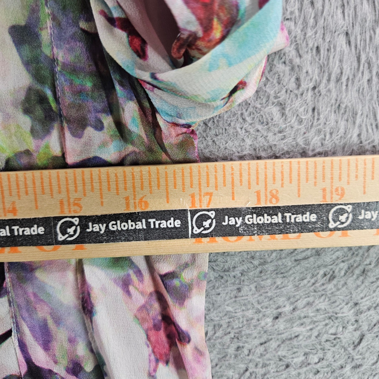 Artelier Nicole Miller Floral Pleated Viscose Blouse Multi Color Womens Small