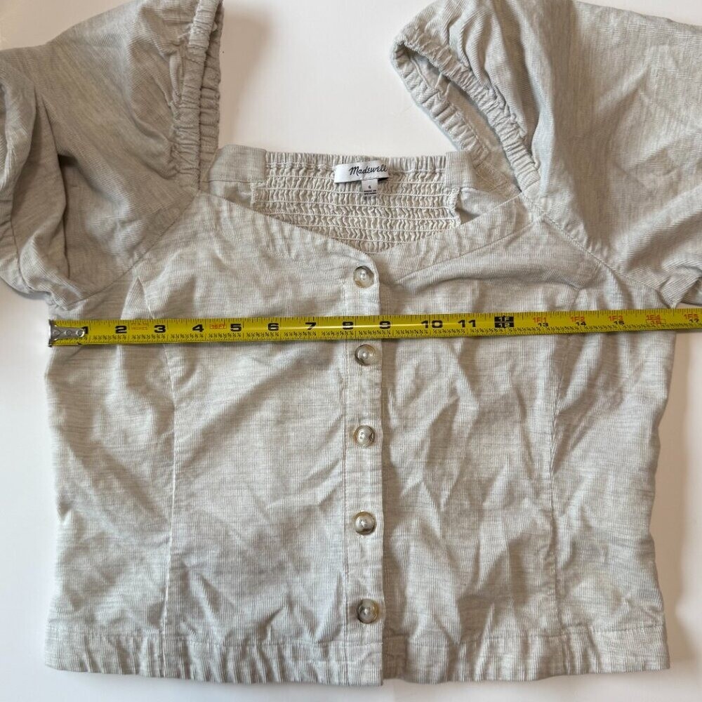Madewell Corduroy Sweetheart Smocked-Back Top Women’s Size 6