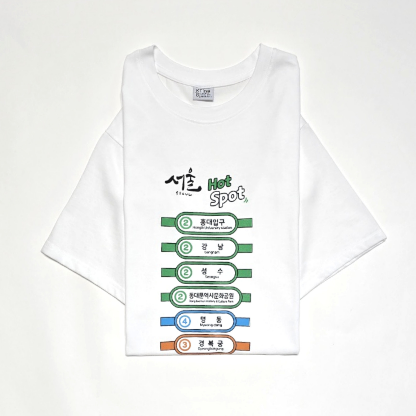 Unisex Seoul Hot Spot Subway Underground 100% Mercerized Cotton 20s T-shirts