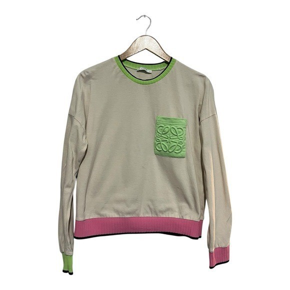 Pure. Women’s Color Block Top Size 44 Long Sleeves 100% Cotton US L