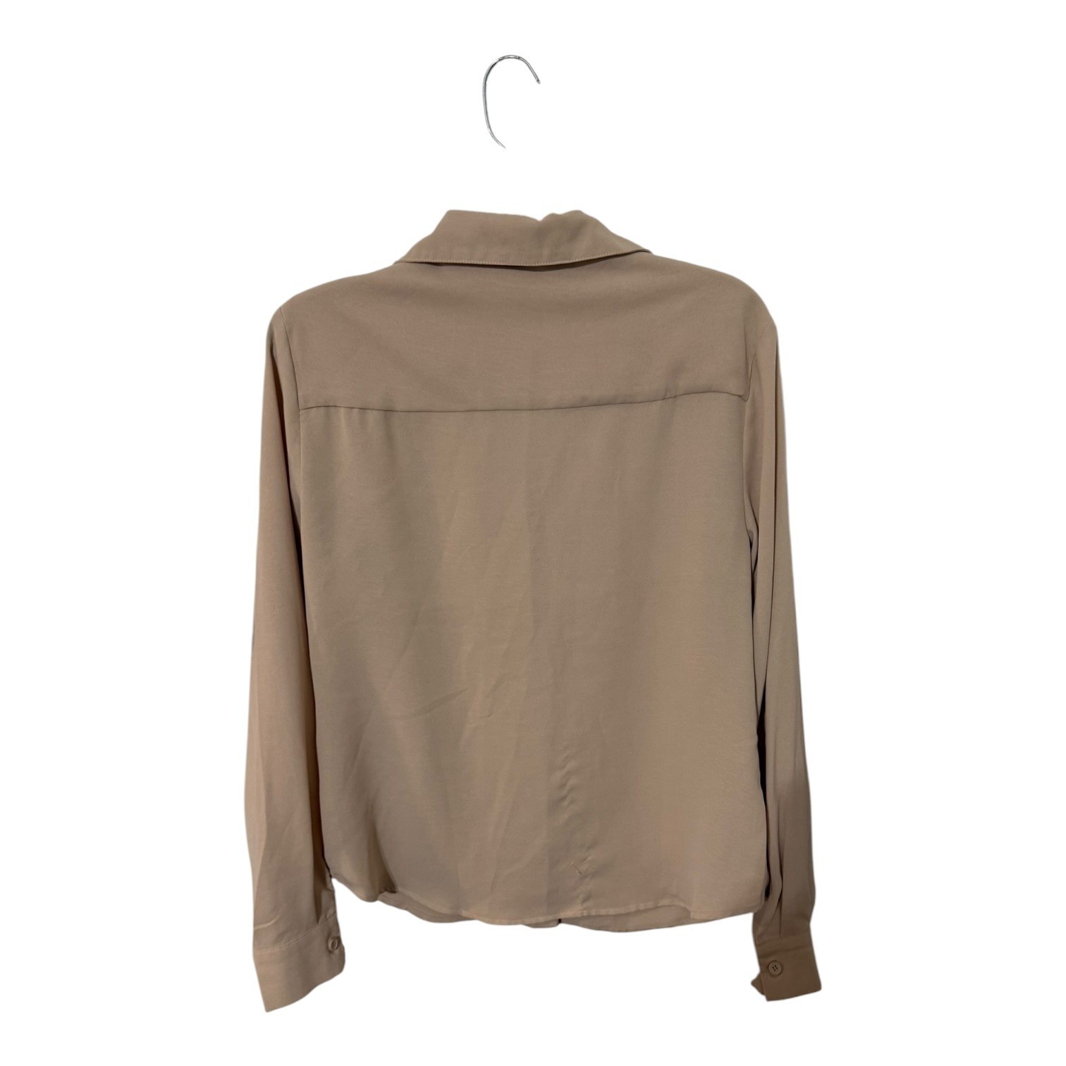 HAVE Los Angeles Tan Beige Long Sleeve Button Down Blouse Shirt 99868-CH798 L