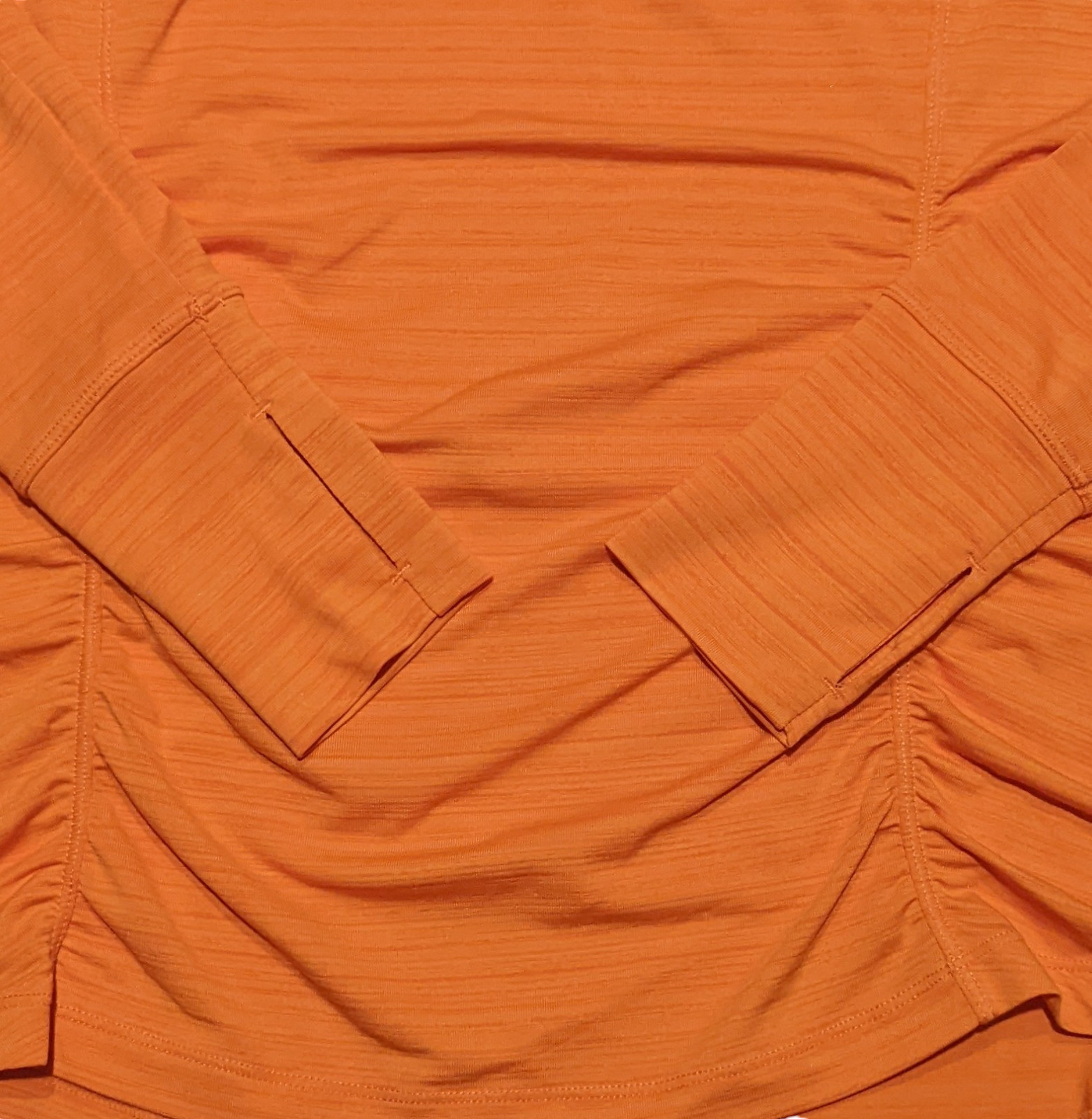 Athleta Pacifica Long Sleeve Contoured Top Womens S Monarch Orange Active NWT