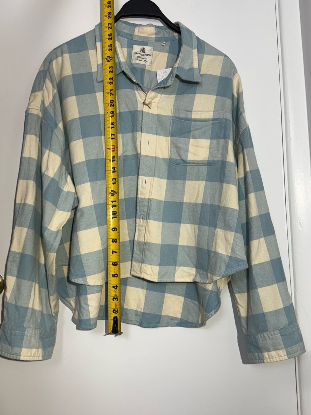 NWT! Denimist Free People Light Blue Cream Button-Up Women’s Shirt 100% Cotton
