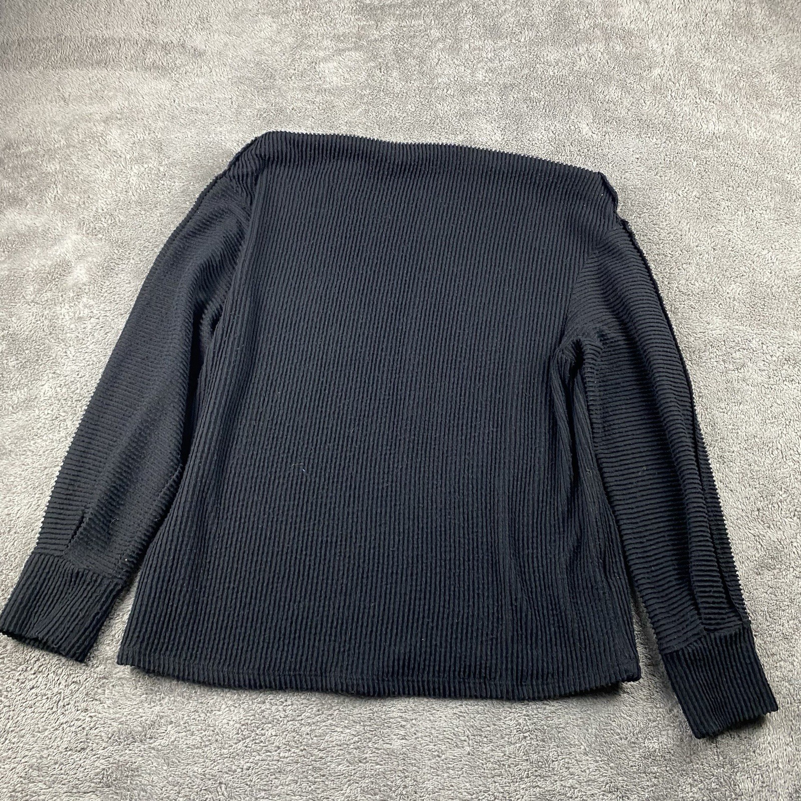Gibsonlook Knit Long Sleeve Top Womens Black Small