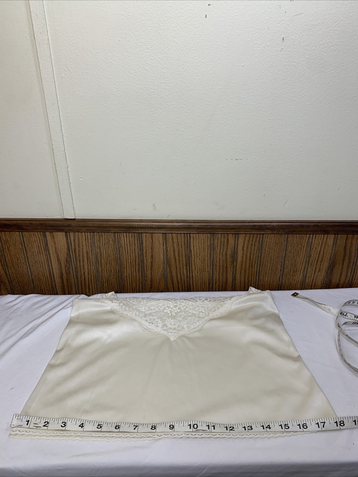 Camisole Top Nylon Babydoll Chantilly Lace Straps Fairy Cami Lingerie Medium 32