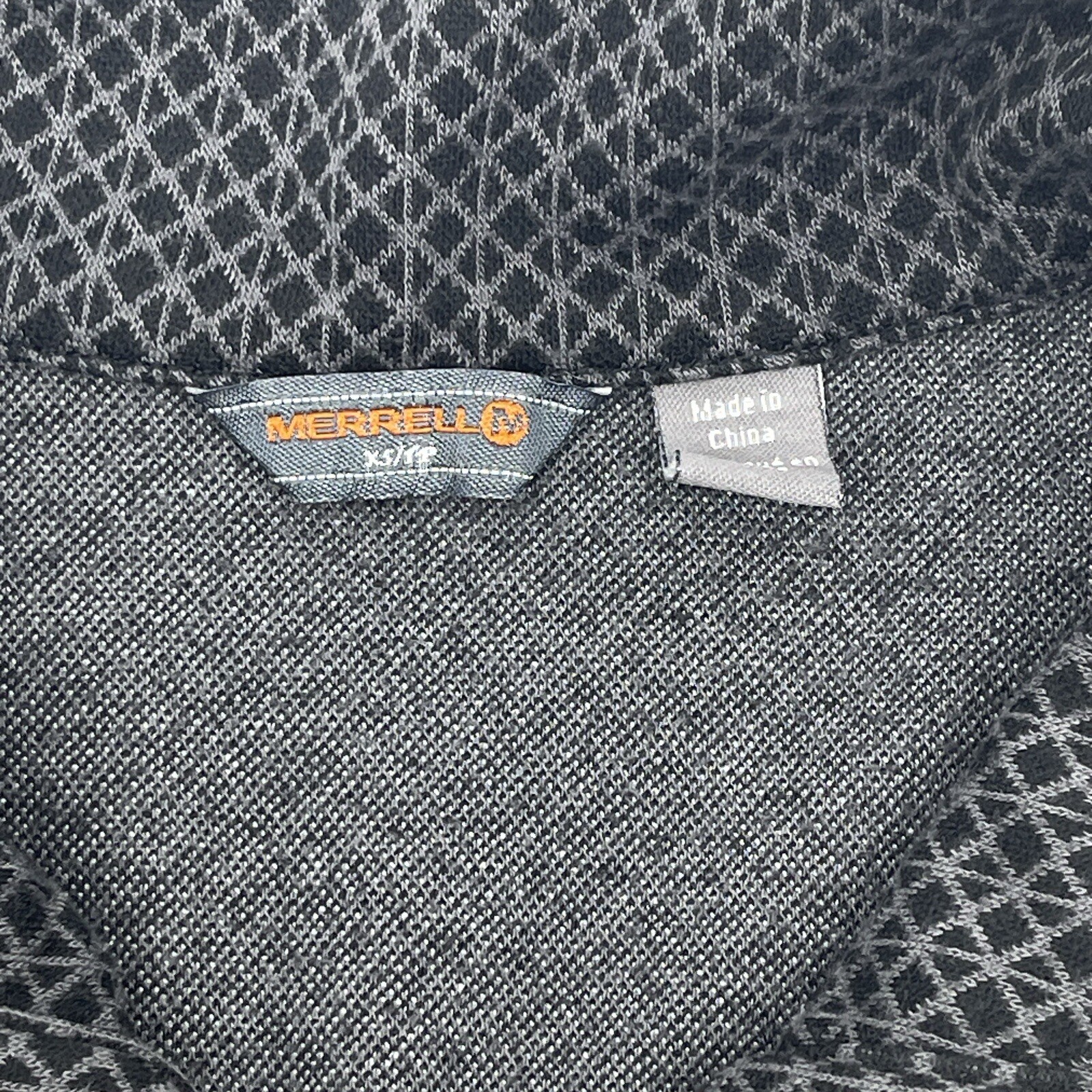 XS Extra Small Merrell Pullover Long Sleeve Top Gray Indira Mock Neck Henley