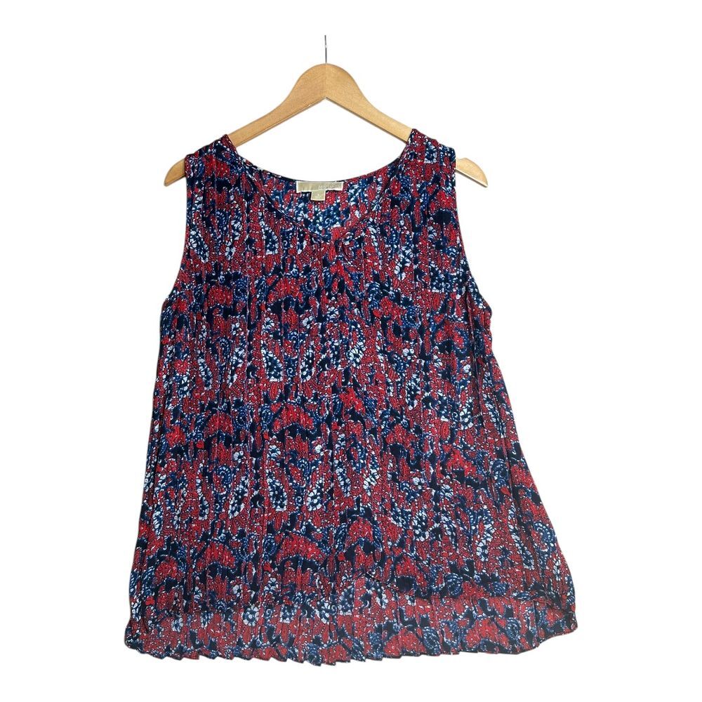 Michael Michael Kors Sleeveless Blouse size Small Blue/Red