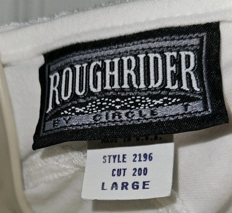 Vintage Circle T Roughrider Cropped Fringe Lace Western Rodeo Button Shirt
