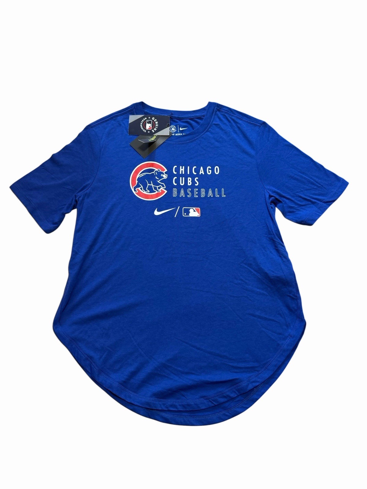 Nike Chicago Cubs T-Shirt Blue Short Sleeve Dri Fit Women’s Size Medium