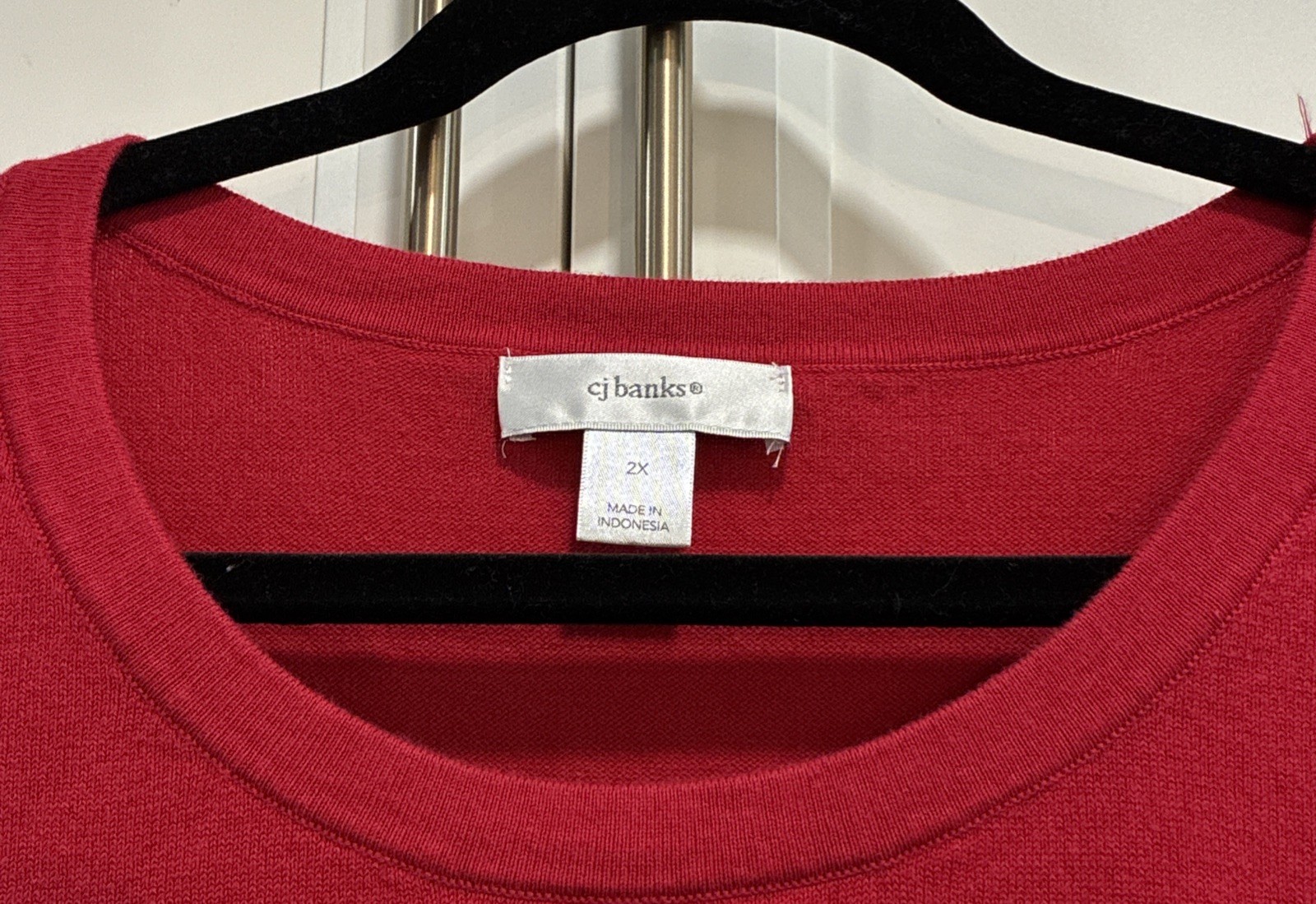 CJ Banks Red Sleeveless Wide Strap Sweater Tank Top Plus Size 2X All Seasons