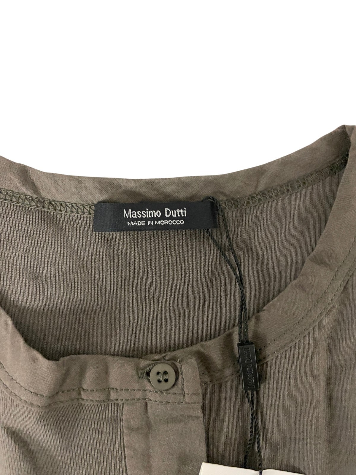 Massimo Dutti Womens Tank Top Shirt Small Brown Button Front Sleeveless NWT