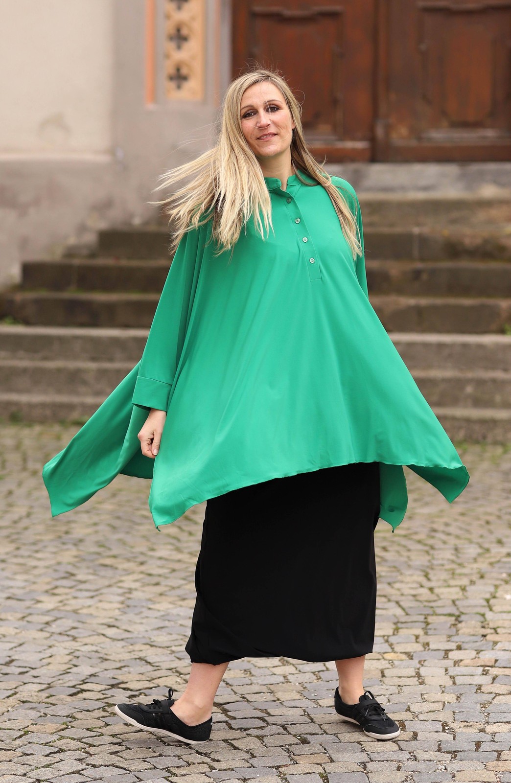 Magna – lagenlook oversized tunic size 44 to 58 – green