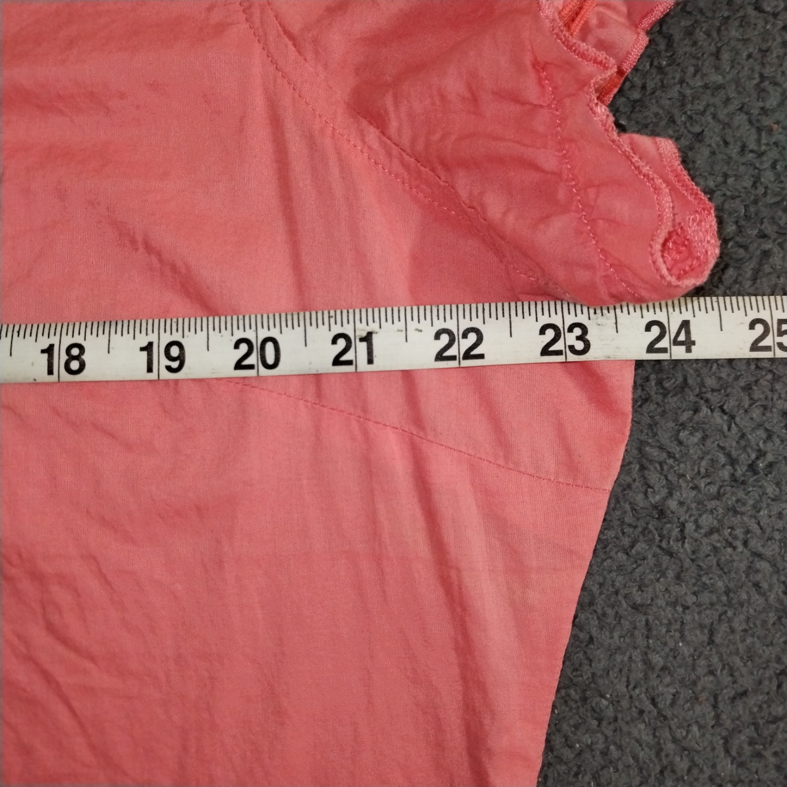 Marks Spencer Top Womens 18 Coral Pink Button Blouse Ruffle Pleated Puff Ruched