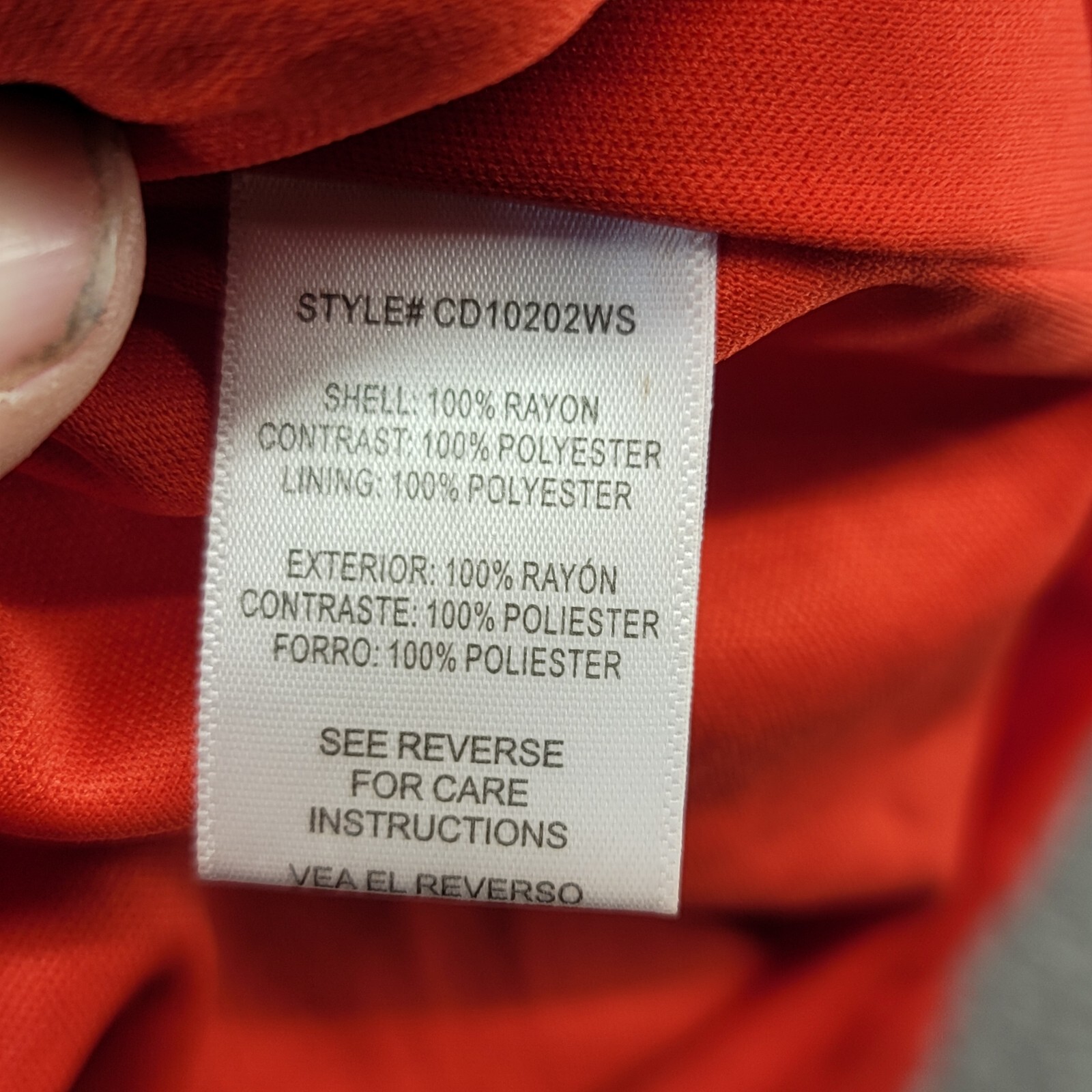 En Creme Womans Red Blouse Top Medium