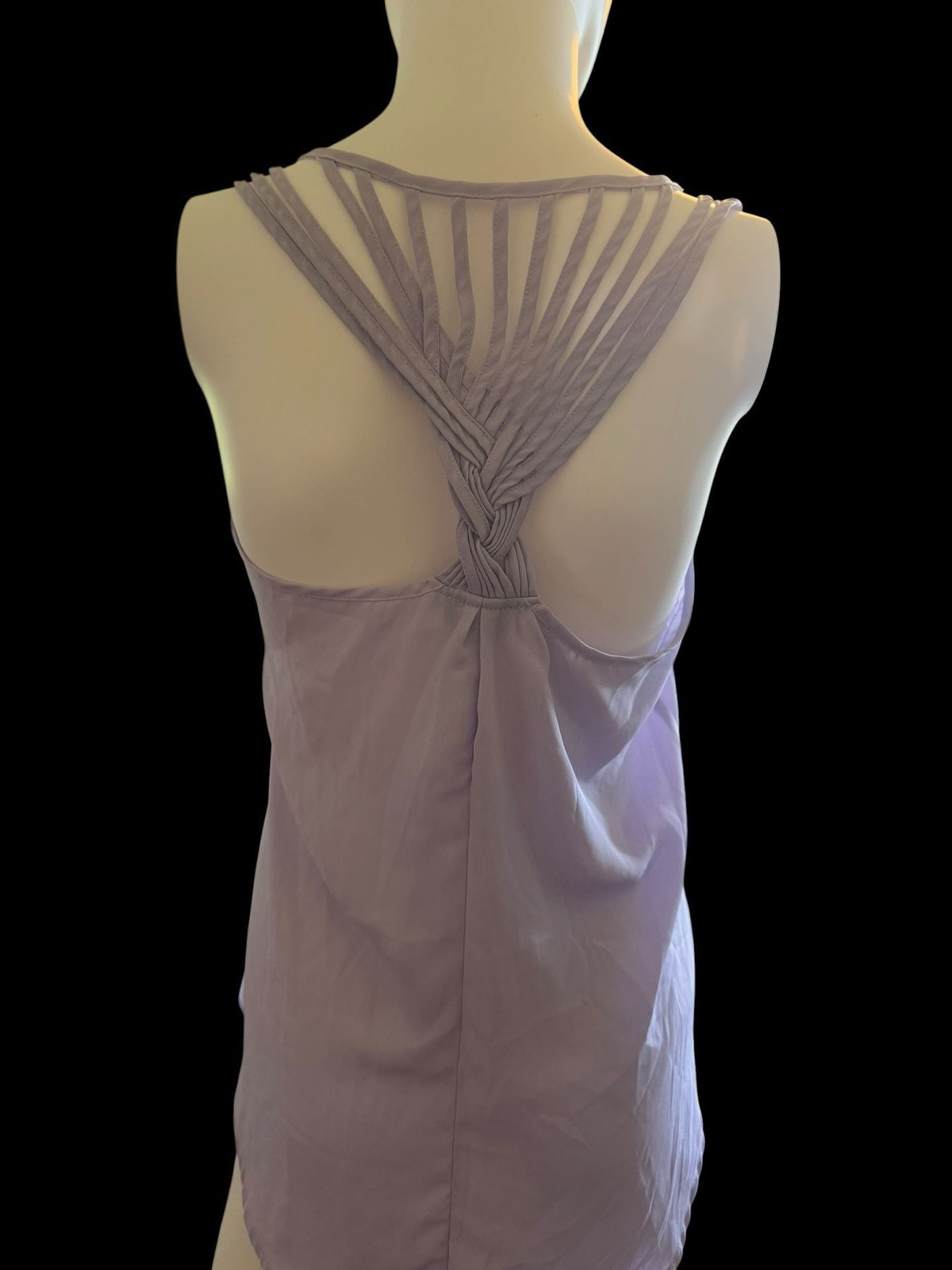 rue21 Lavender Sleeveless Tank Top with Braided Back Detail