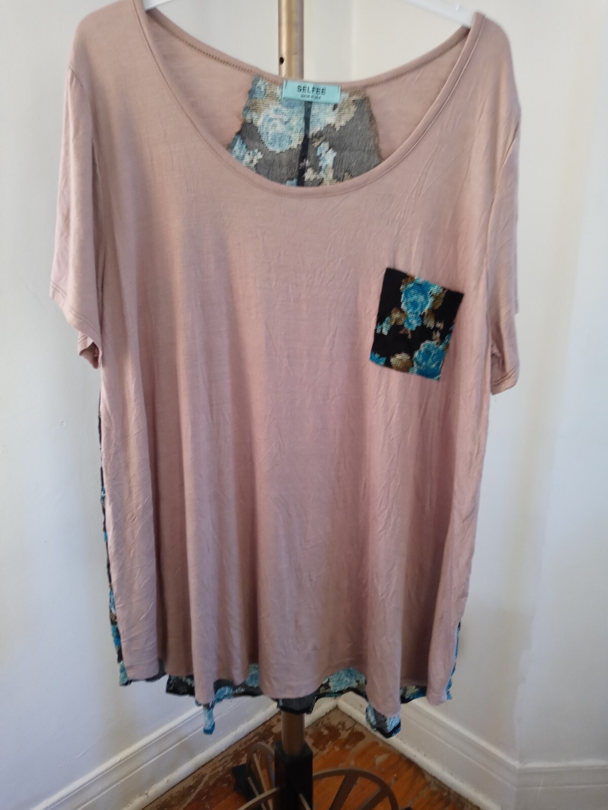 Selfee Women’s Blouse Top Brown / Turquoise / Black / Blue Style : AP 1008 – R