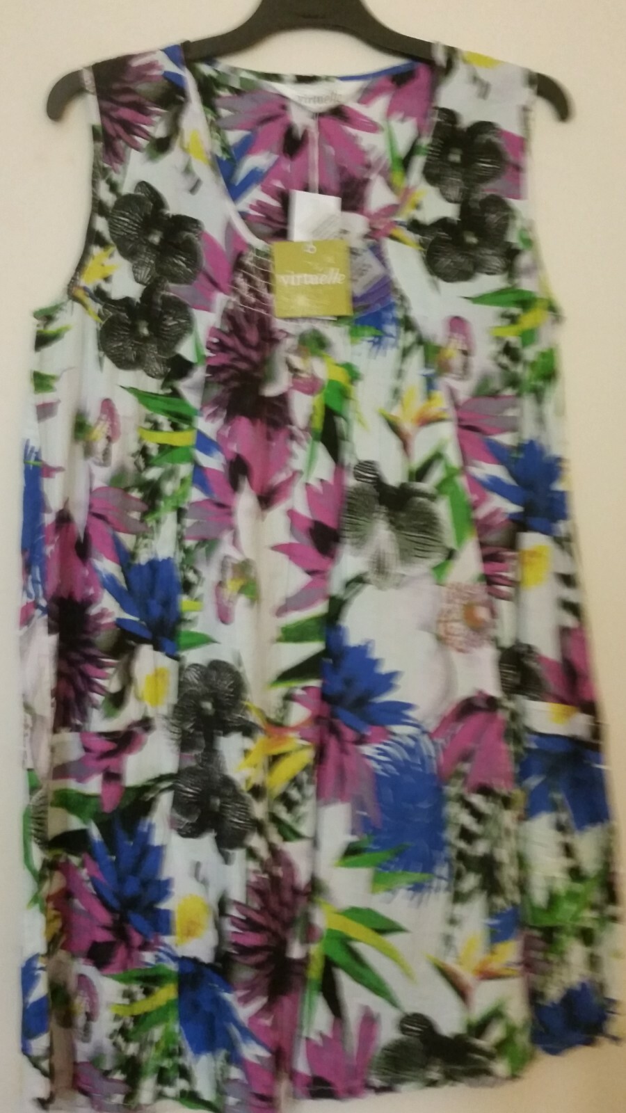 Beautiful Taking Shape Paradise Cotton Tunic With Crushed Effect Pockets BNWT