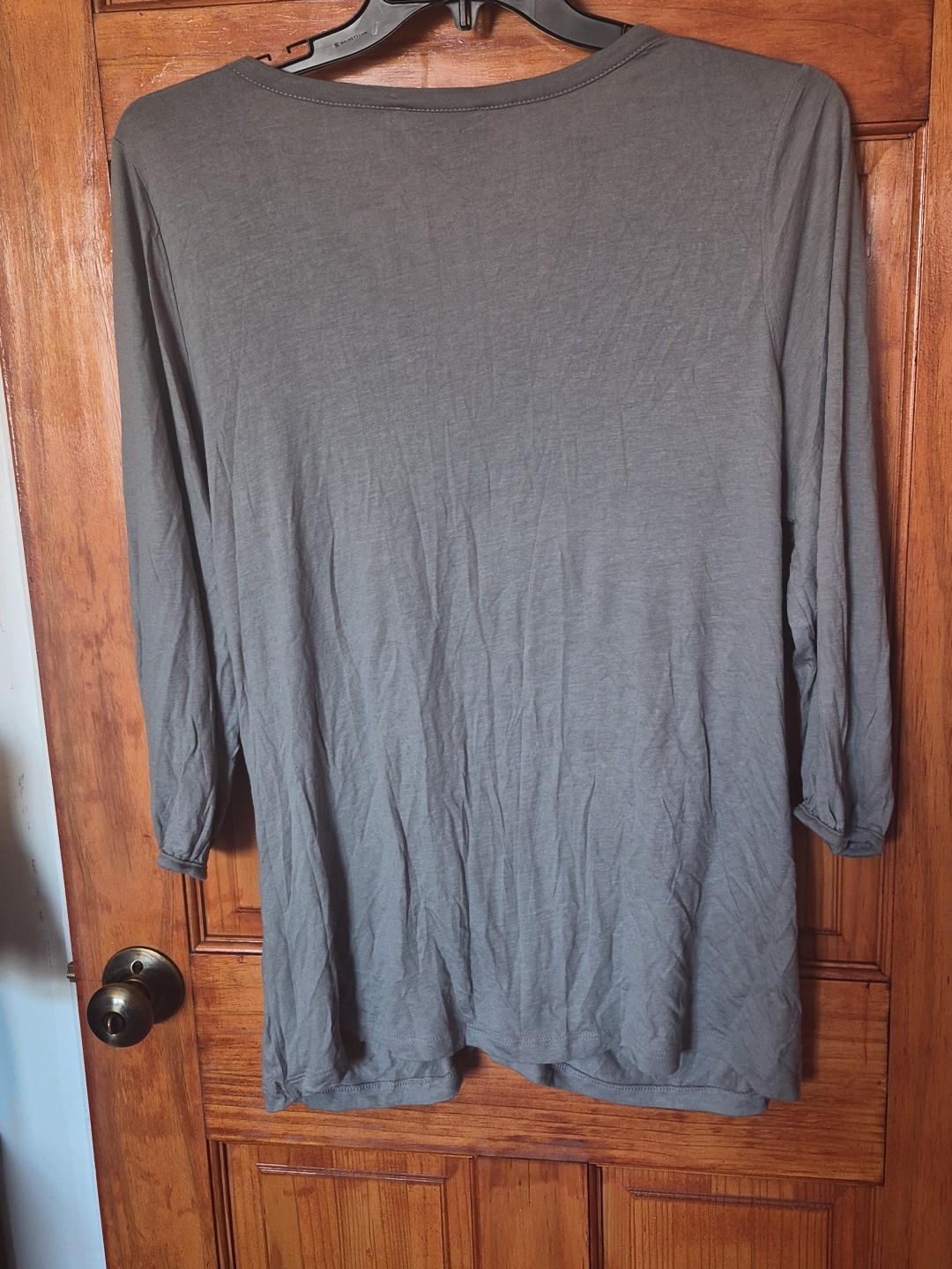 Elena Solano Woman’s Top Rayon Stretchable Gray Size 2X NWOT