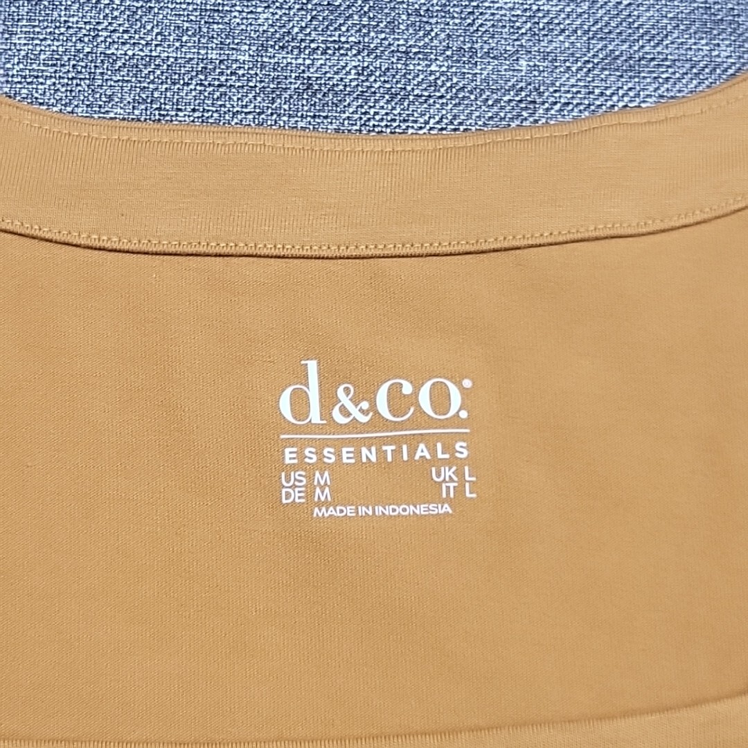Denim Co Dressy Perfect Jersey Trendy Top Medium Sz Butterscotch Tee Shirt