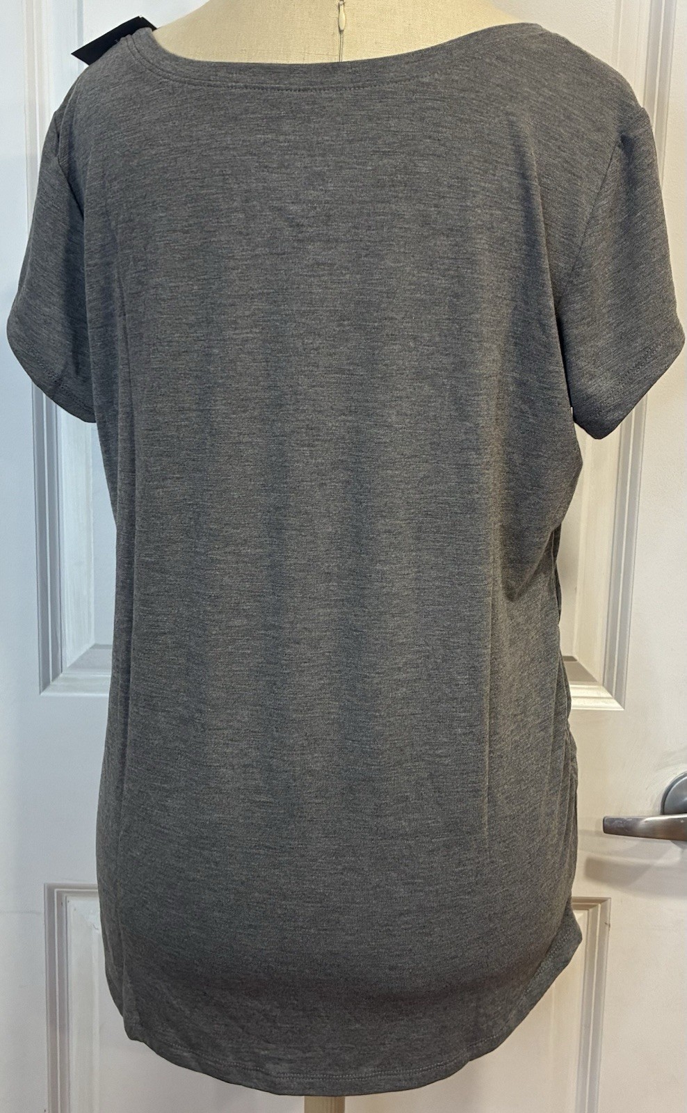 Grayson Threads Charcoal Gray Due In December Maternity Top T Shirt Size XL NWT