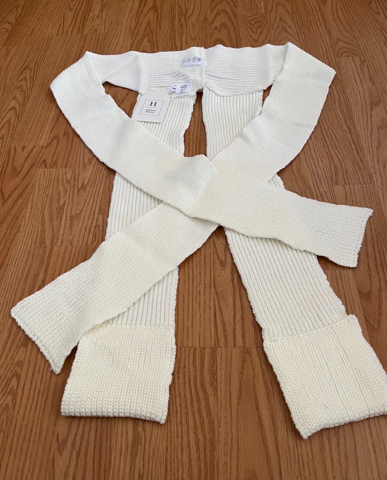 Women’s Hidden Brand MULTI-WAY BANDAGE Wrap TIE STRAP CROPPED KNIT TOP 2 Colors