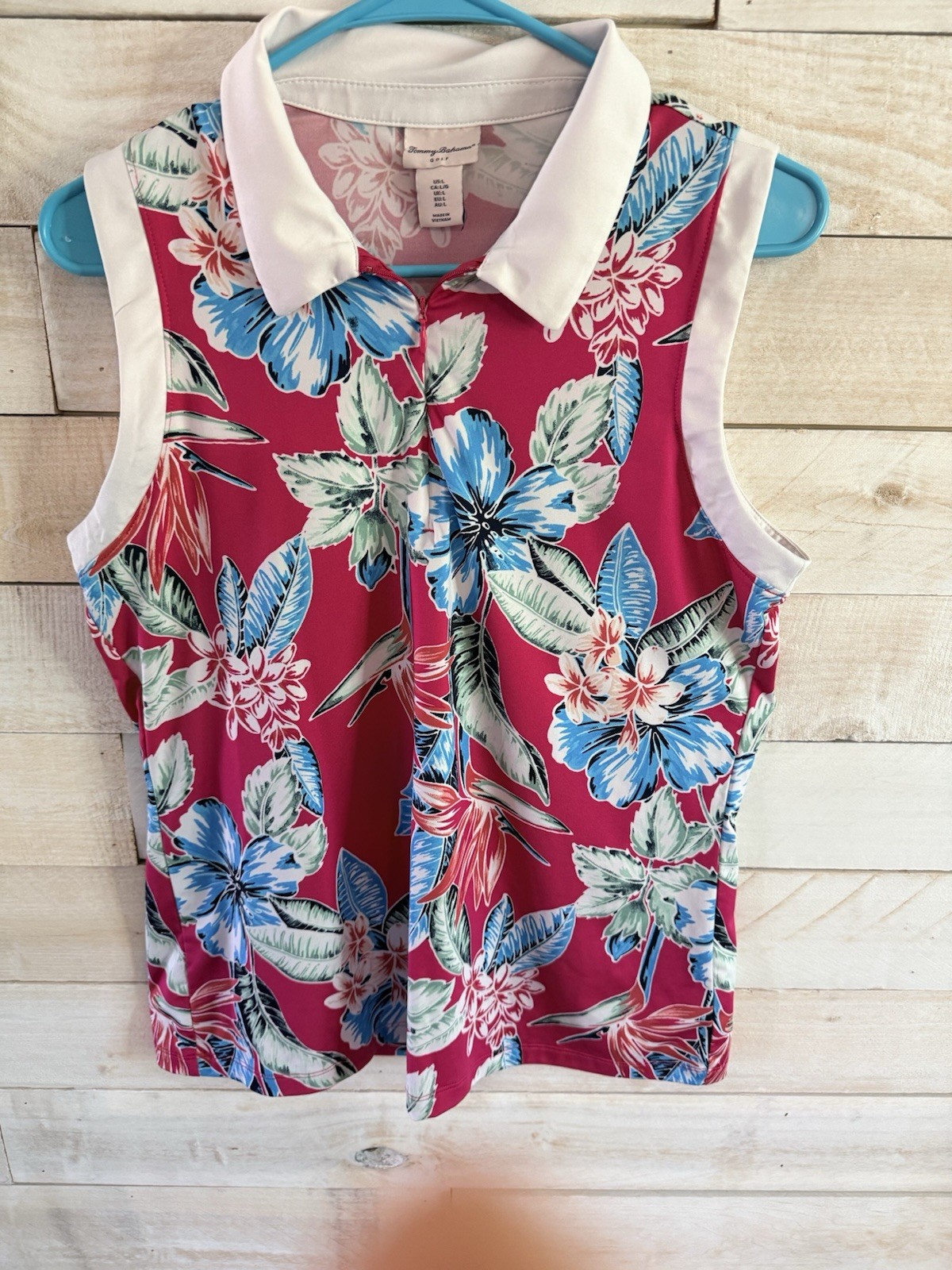 TOMMY BAHAMA Golf Women’s Stretch Polyester Active Sport Tank Top Floral Size L