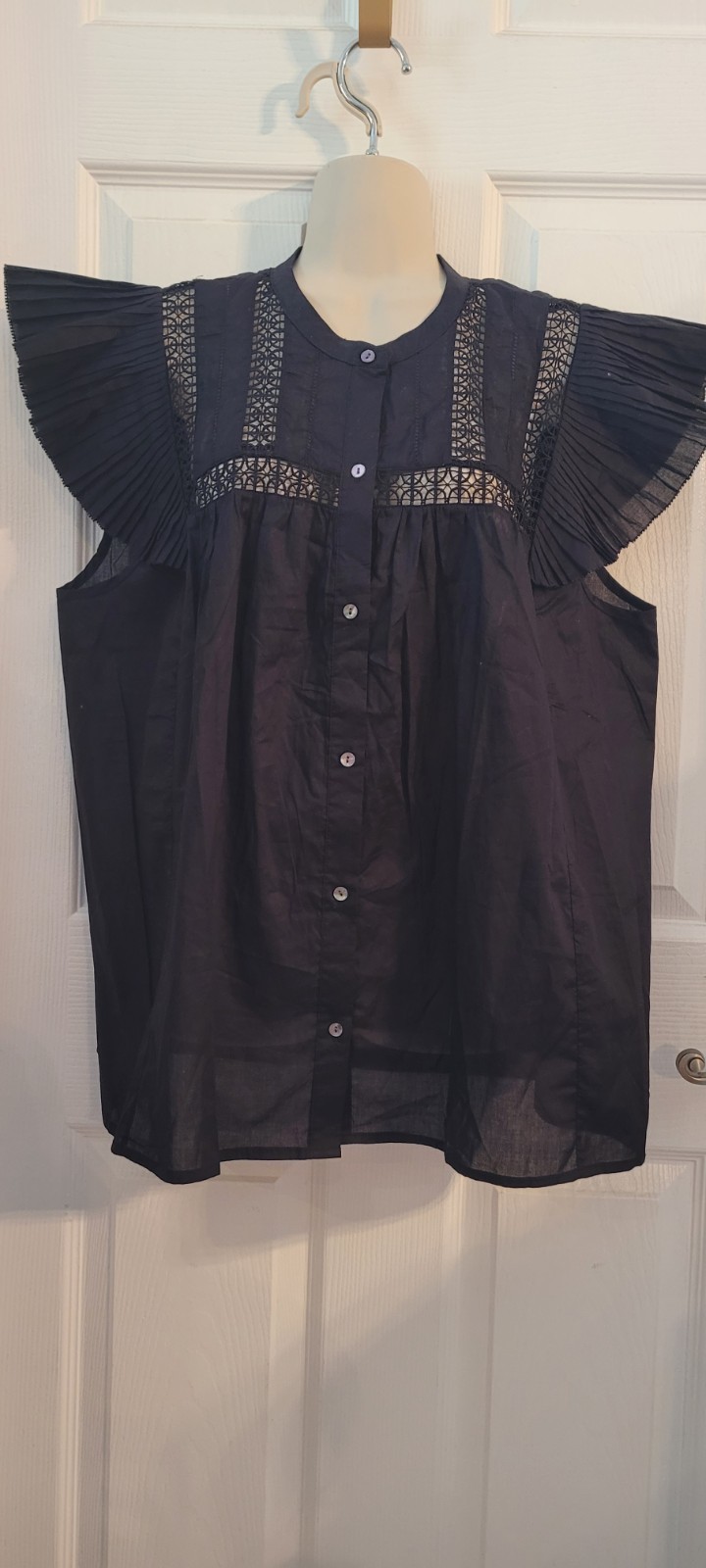 Elie Tahari Lace Bottice Black Top Size 1X