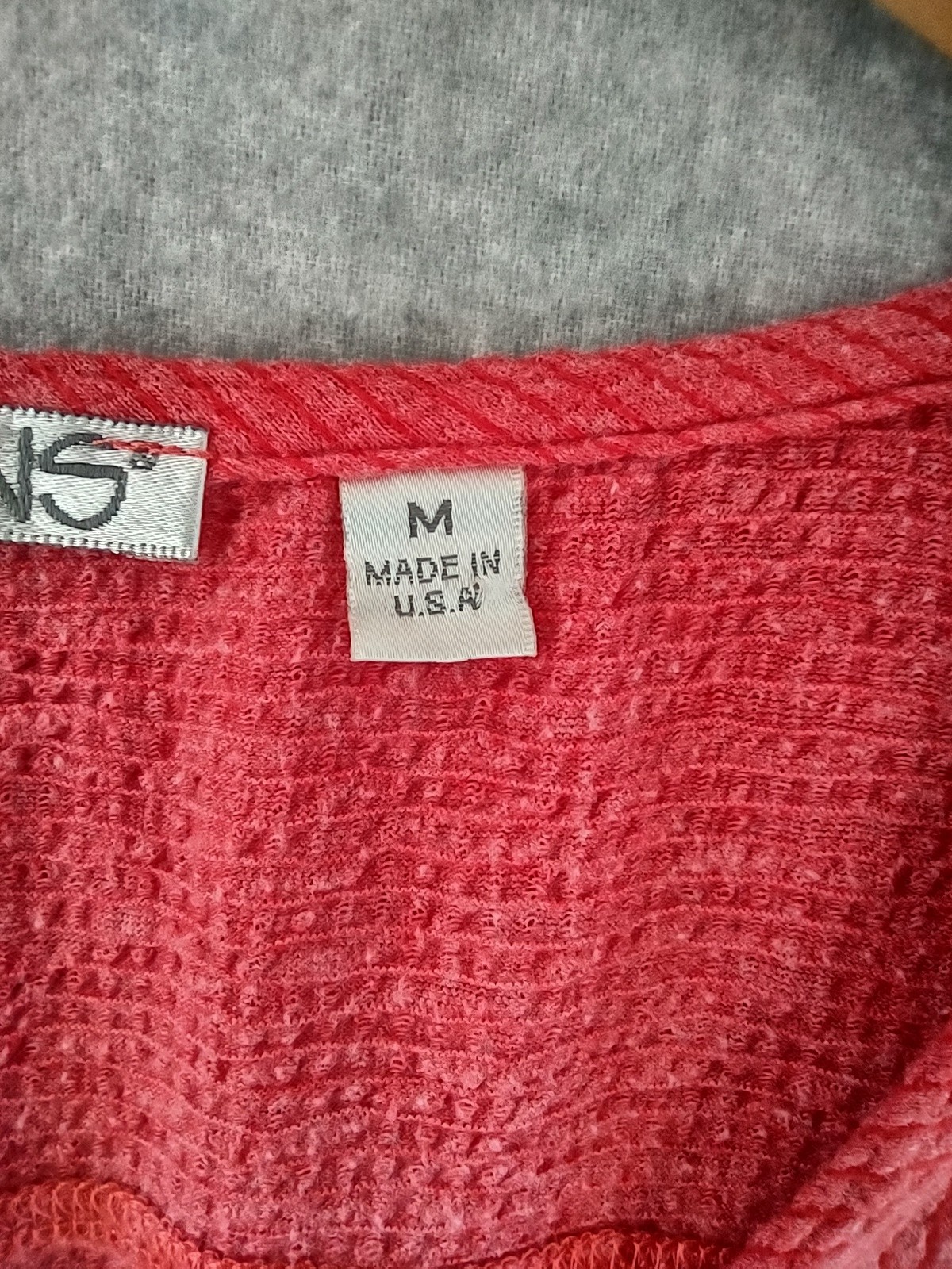 SnoSkins Top Medium Coral Red Thermal Dolman Pullover Cozy Outdoor Cabin Chic US