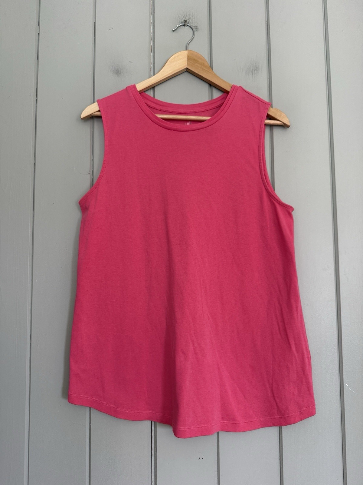 J. Jill Perfect Pima Sleeveless Tee Top M Medium 100% Pima Cotton Pink