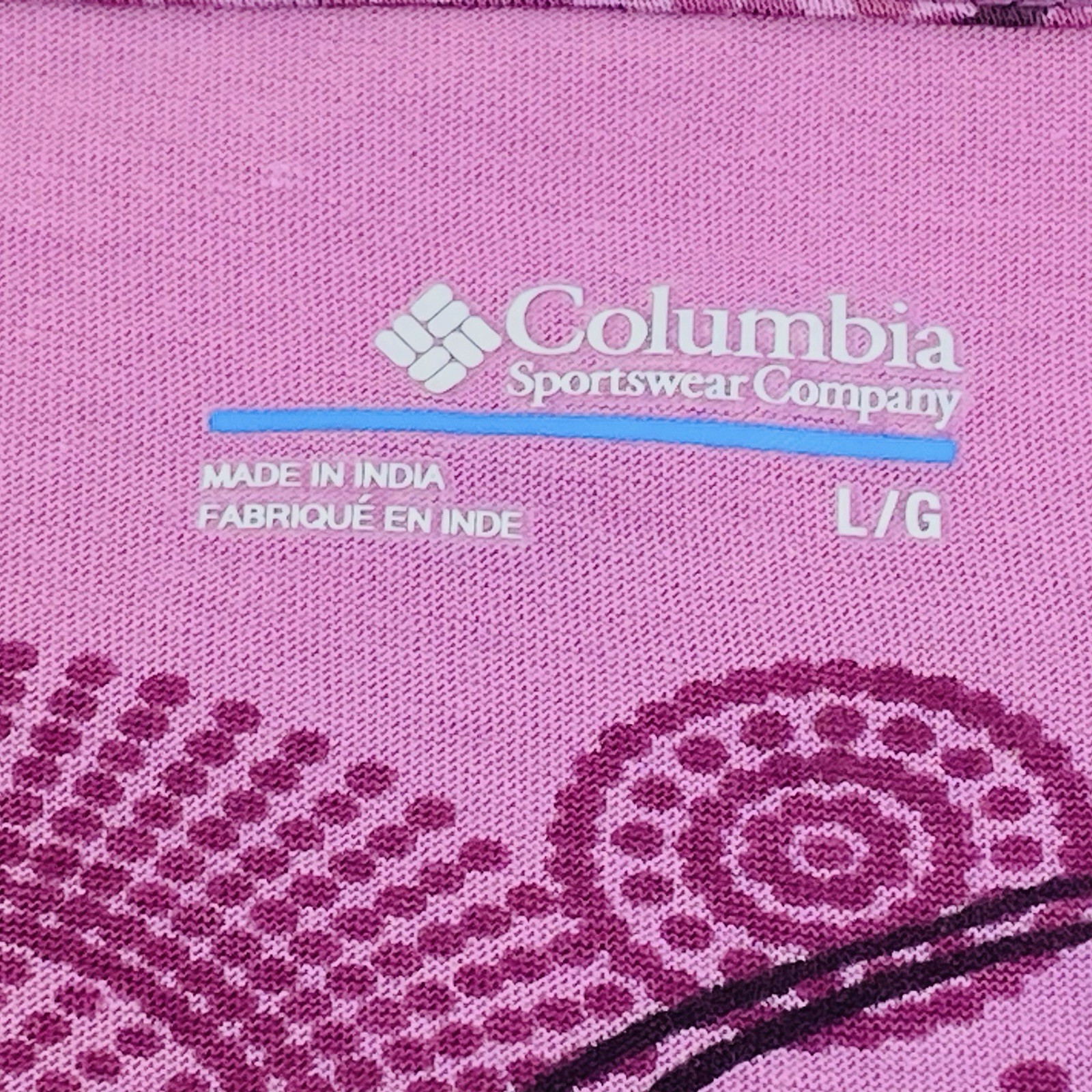 Columbia 2 Piece Top + Tank Pink Purple Womens L AL6106