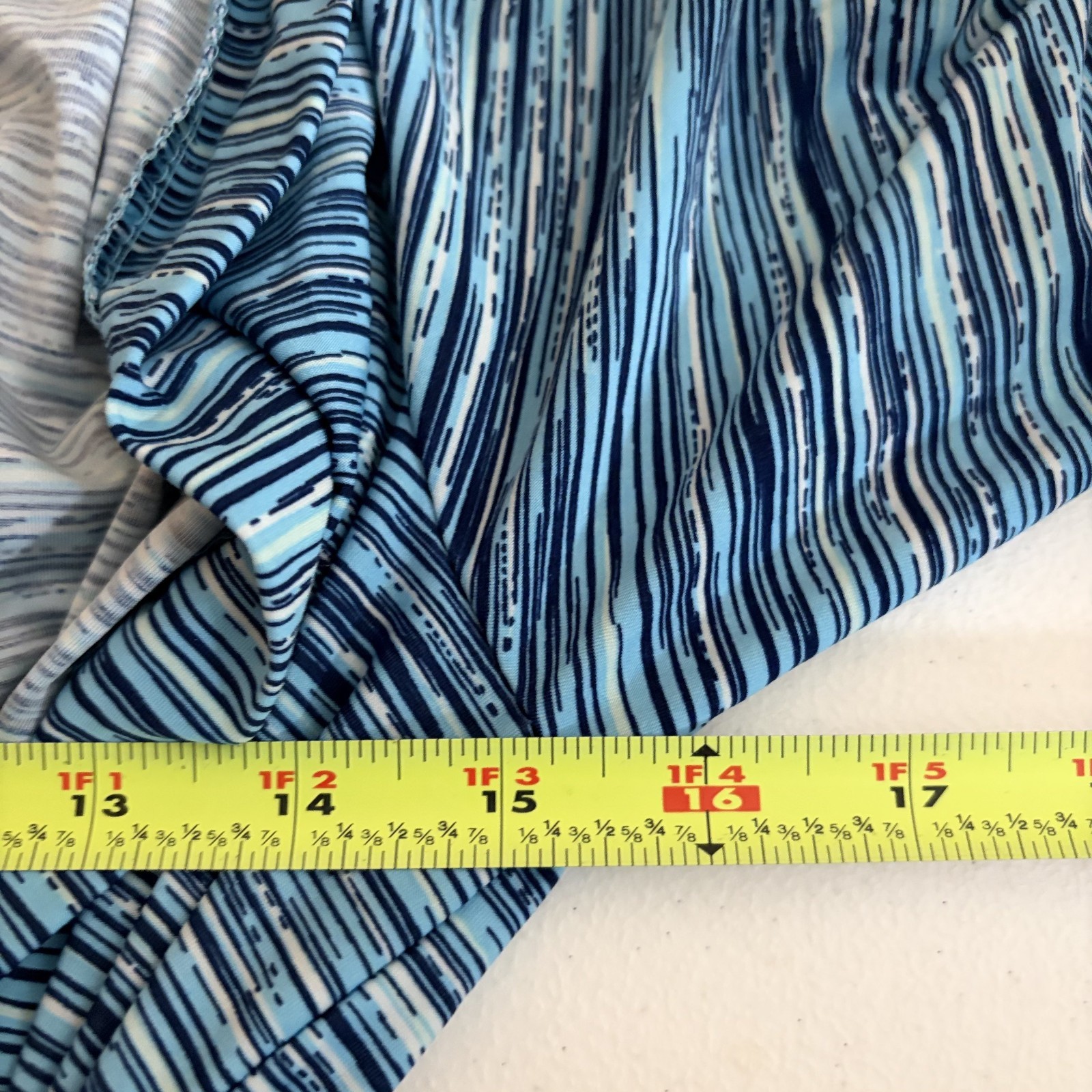 Rene Rofe Robe Women’s XL Blue Tie 3/4 Sleeve Printed Open Pajama Lightweight