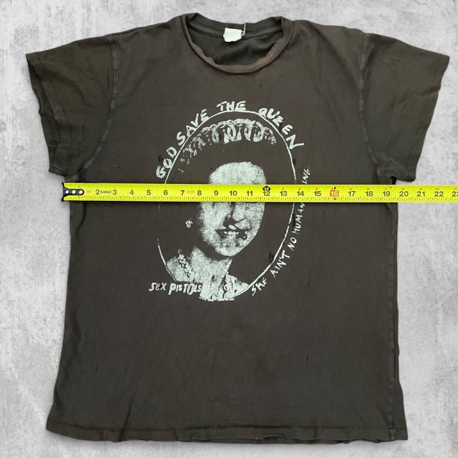 Madeworn Sex Pistols God Save The Queen Distressed Tee Made USA Size S