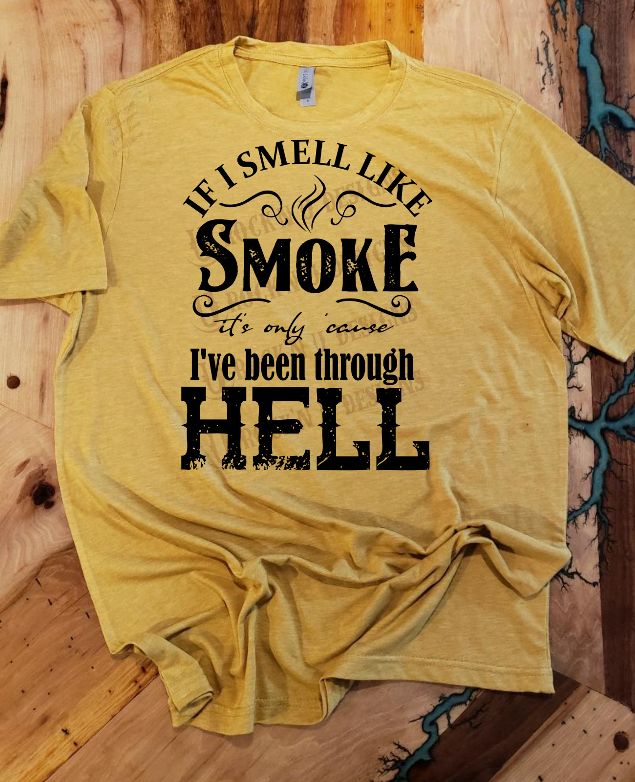 WOMEN’S FASHION CUSTOM UNISEX T-SHIRT – ” If I Smell Like Smoke “