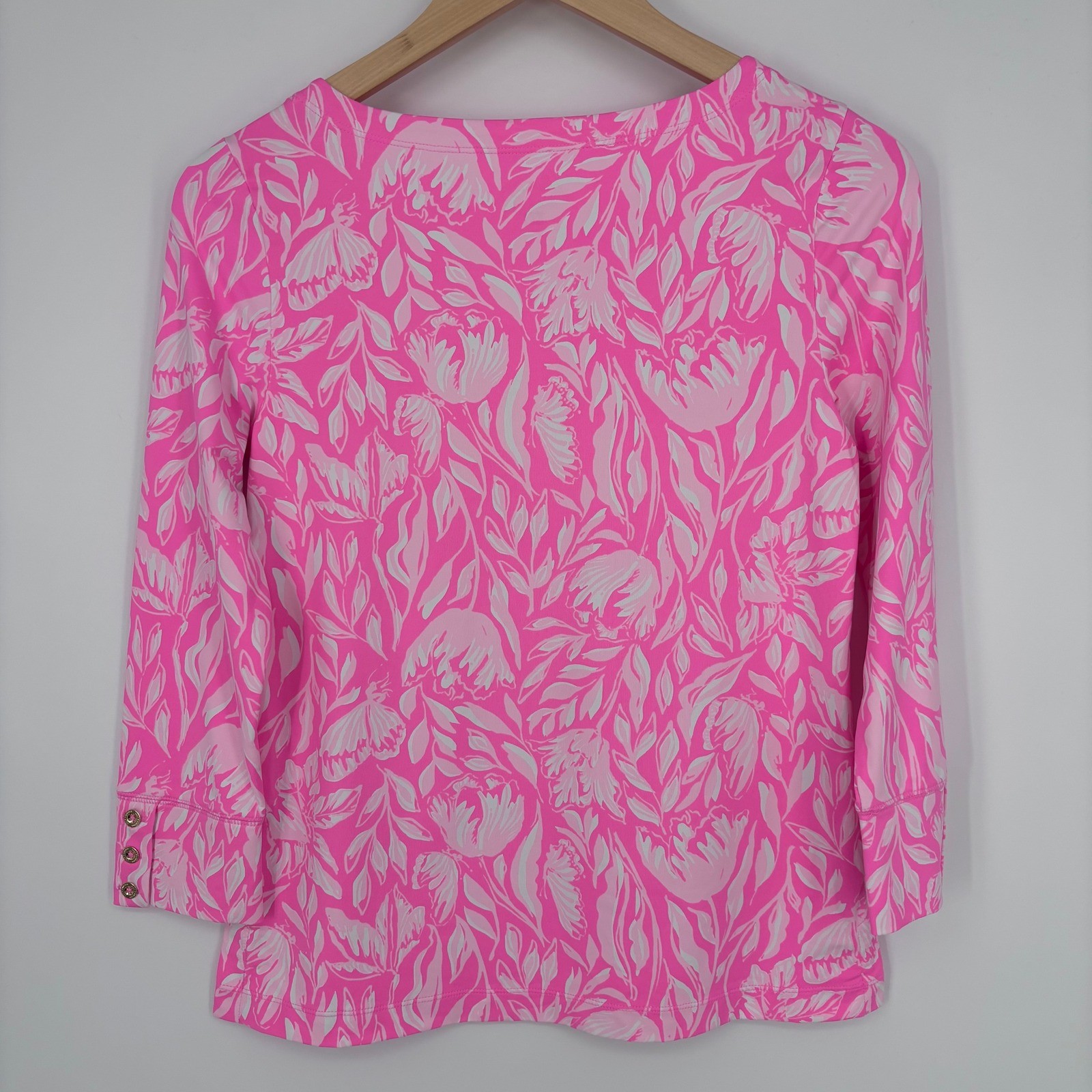 Lilly Pulitzer ChillyLilly Callison Top Womens XS Rousseau Pink Tulip To Tango