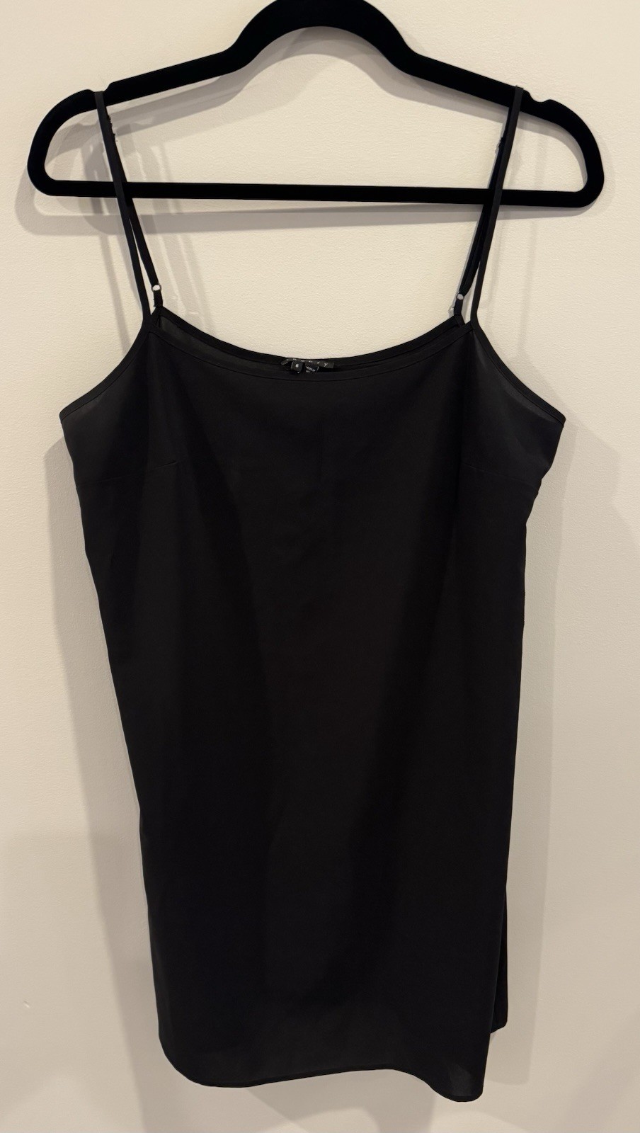 Theory Black Silk Gauzy Spaghetti Strap Scoop Neck Slip Dress Sz 6 *Shell Only*