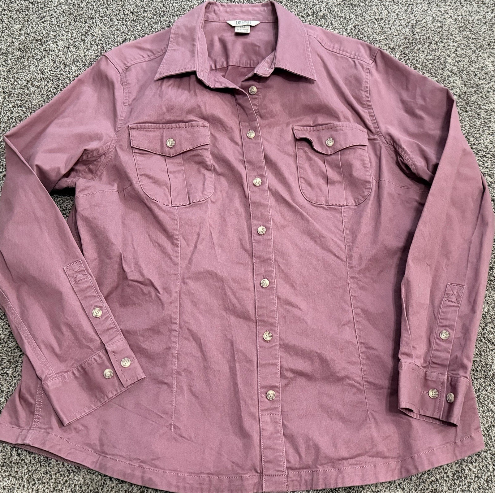 Duluth Trading Co Armachillo Button Up Shirt Womens XXL Cooling Outdoors