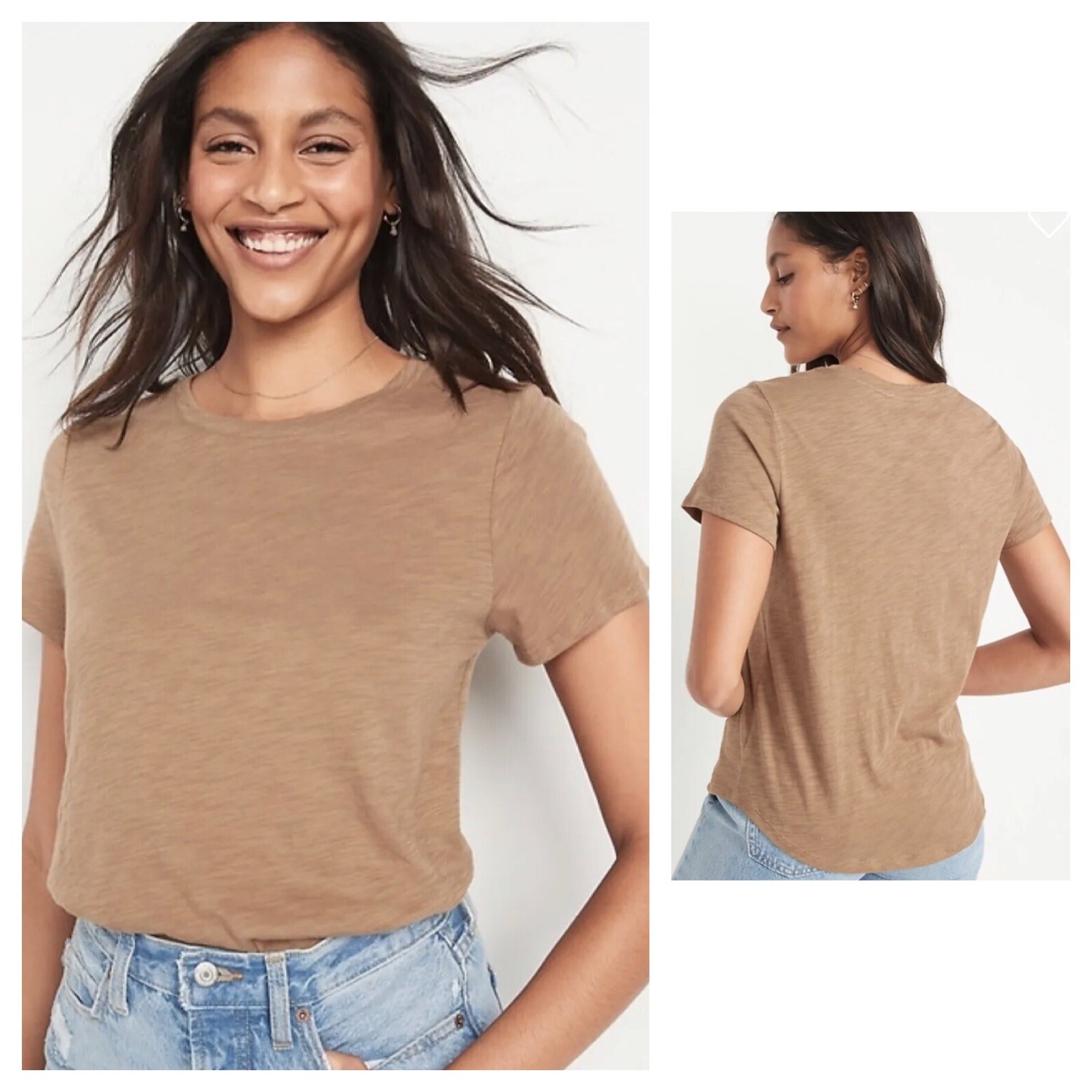 NWT: Old Navy Everywear Slub-Knit T-Shirt, Sierra Brown, Size XL