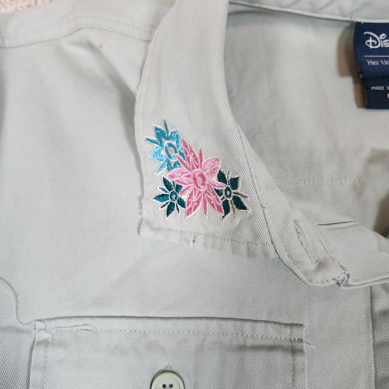 Disney Her Universe Raya Last Dragon Jacket Shacket Floral Patch NWT L