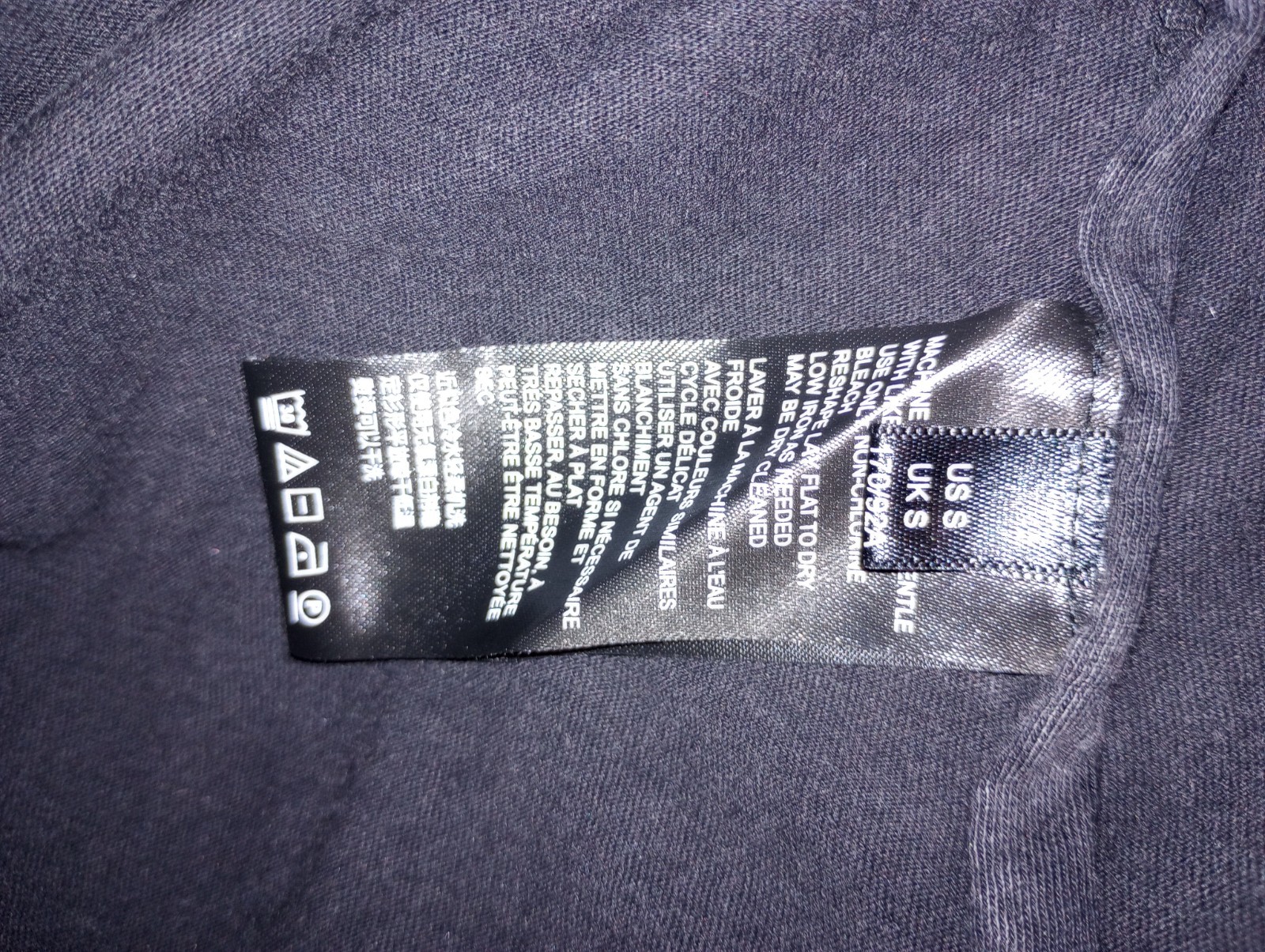 Anthropologie “Go Vote” Tee w/ inside out side stitch charcoal black Size Small