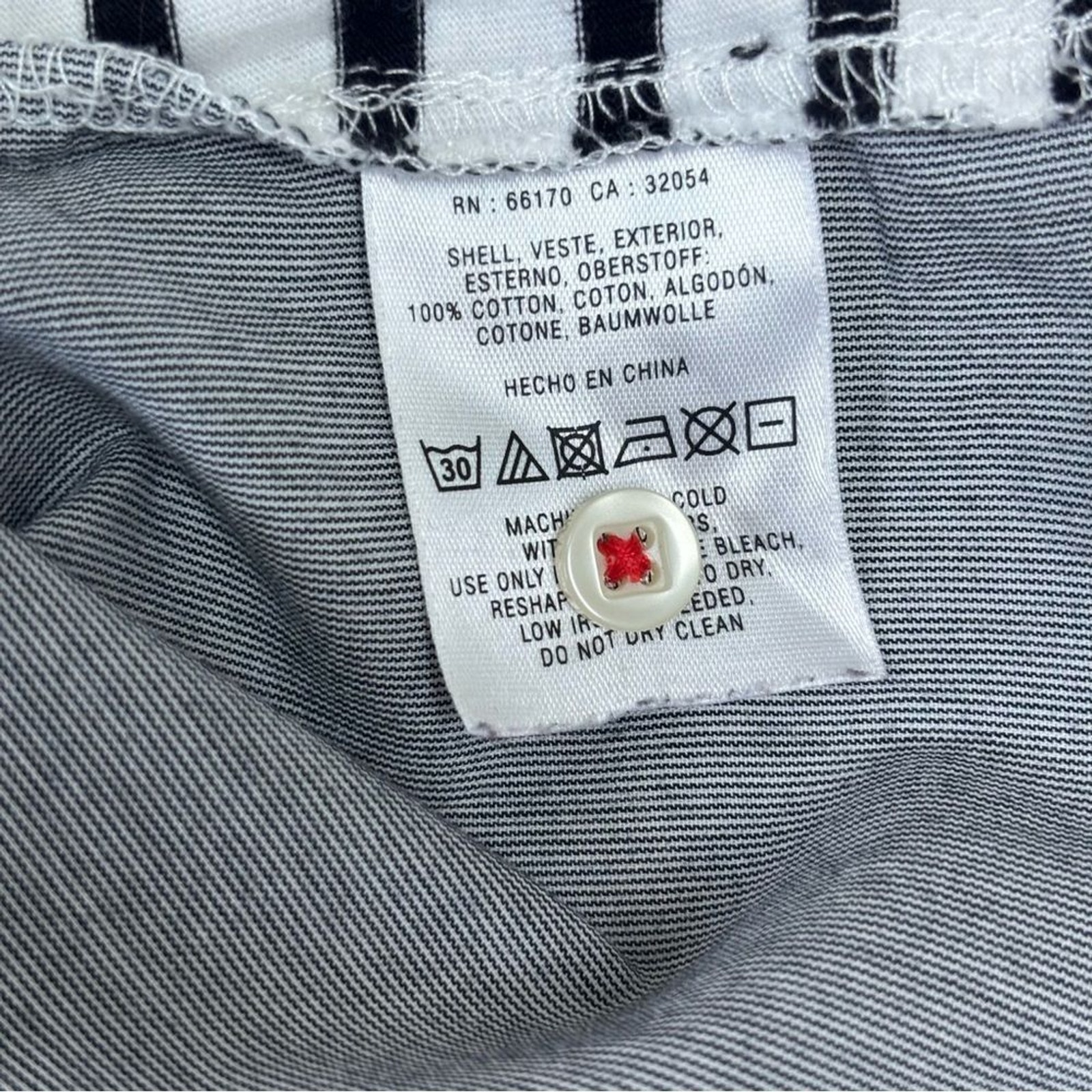 Anthropologie Striped Gray & White Lightweight Adjustable Sleeve Women’s XS Top