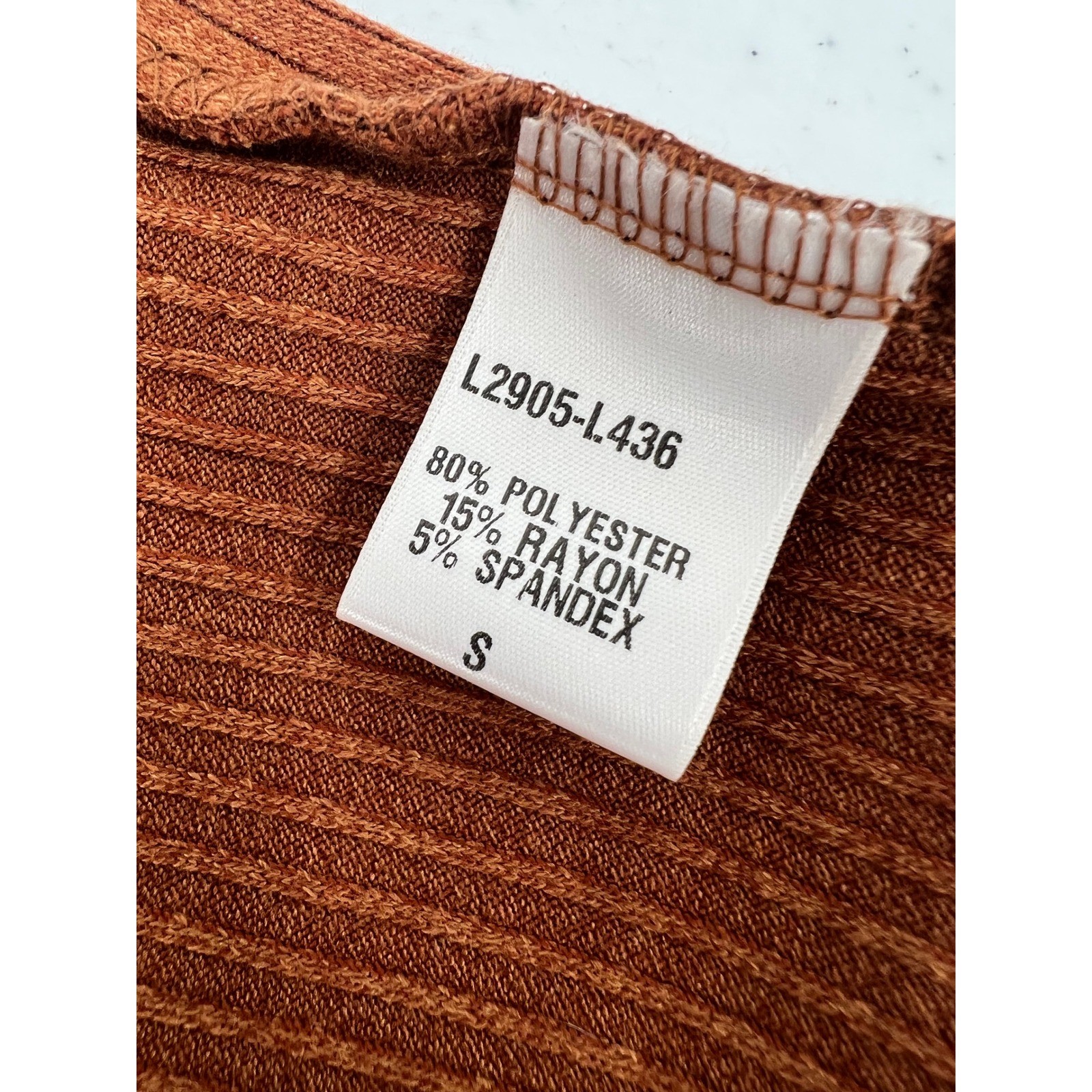 Earthbound Trading Co Womens Rust Brown Ribbed High Neck Halter Tank Top Small