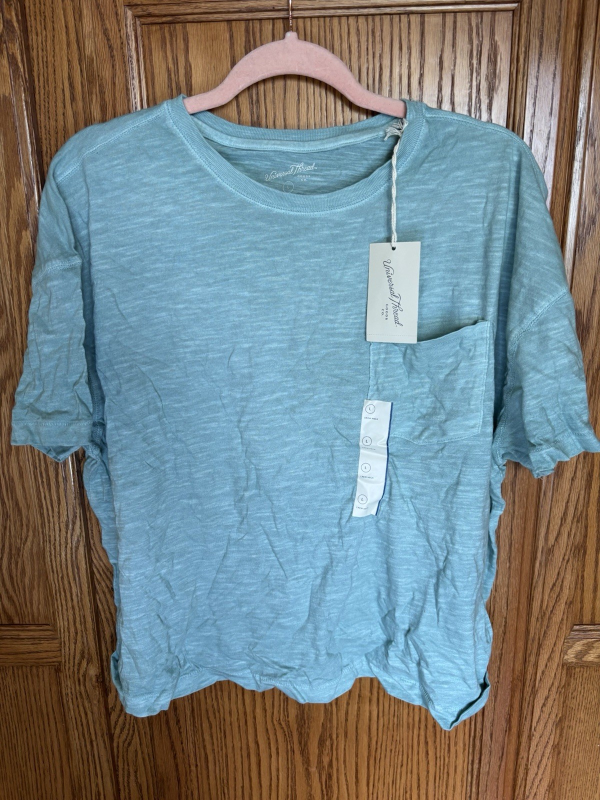 Universal Thread Women’s Short Sleeve Boxy T-Shirt Green L NWT
